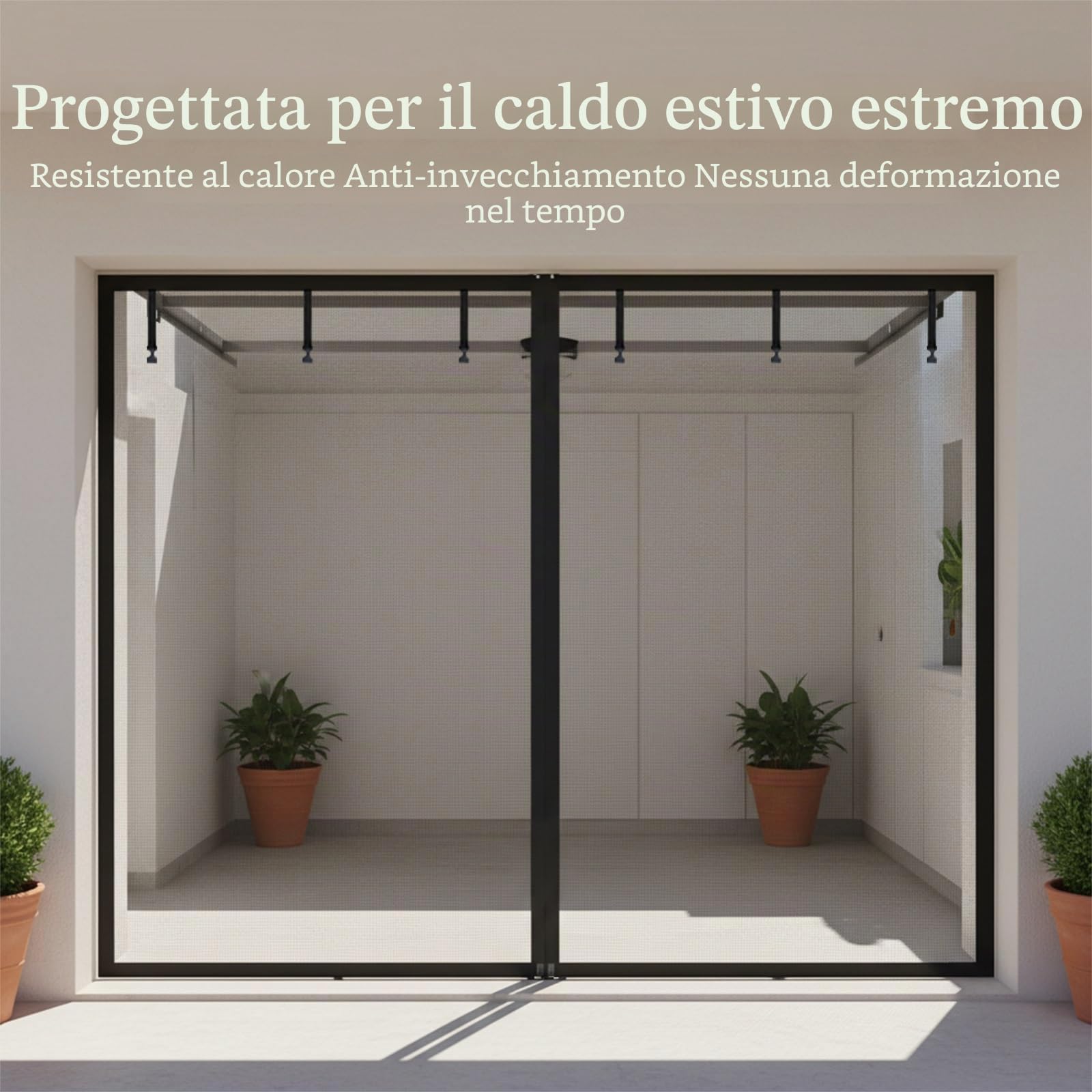 Zanzariera Magnetica per Porte Grandi Dimensioni Zanzarieras Finestra Rete Zanzariera Porta Finestra Magnetica Anti-Zanzare per Porte Scorrevoli, Garage 274 X 244 Cm(Nero,427 x 213 cm(14 x 7 ft))