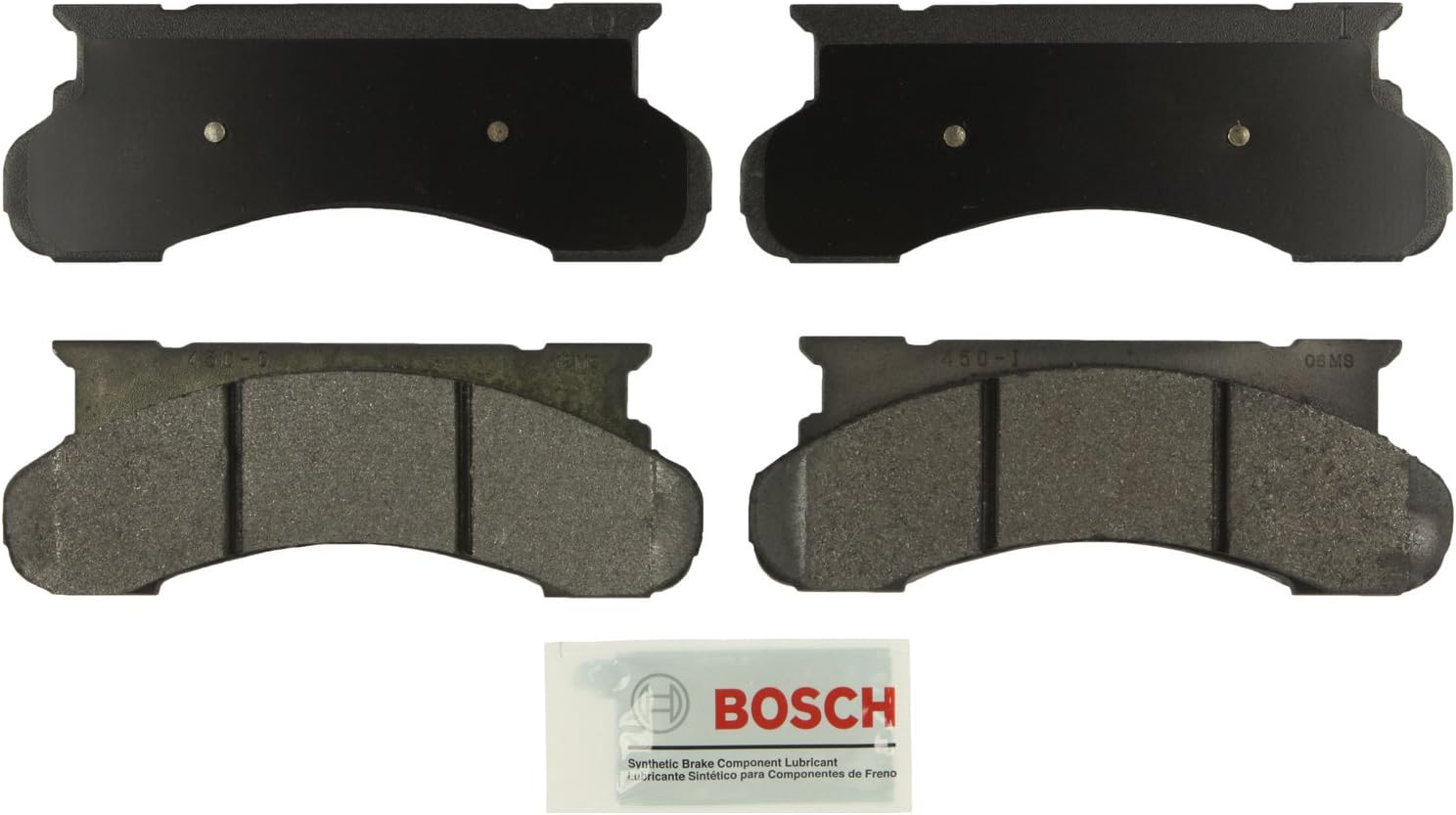 Bosch Automotive BE120 Blue Disc Brake Pad Set for Ford: 1976-91 E-250/350 Econoline/Econoline Club Wagon, 1980-94 F-250, 1976-94 F-350 - FRONT