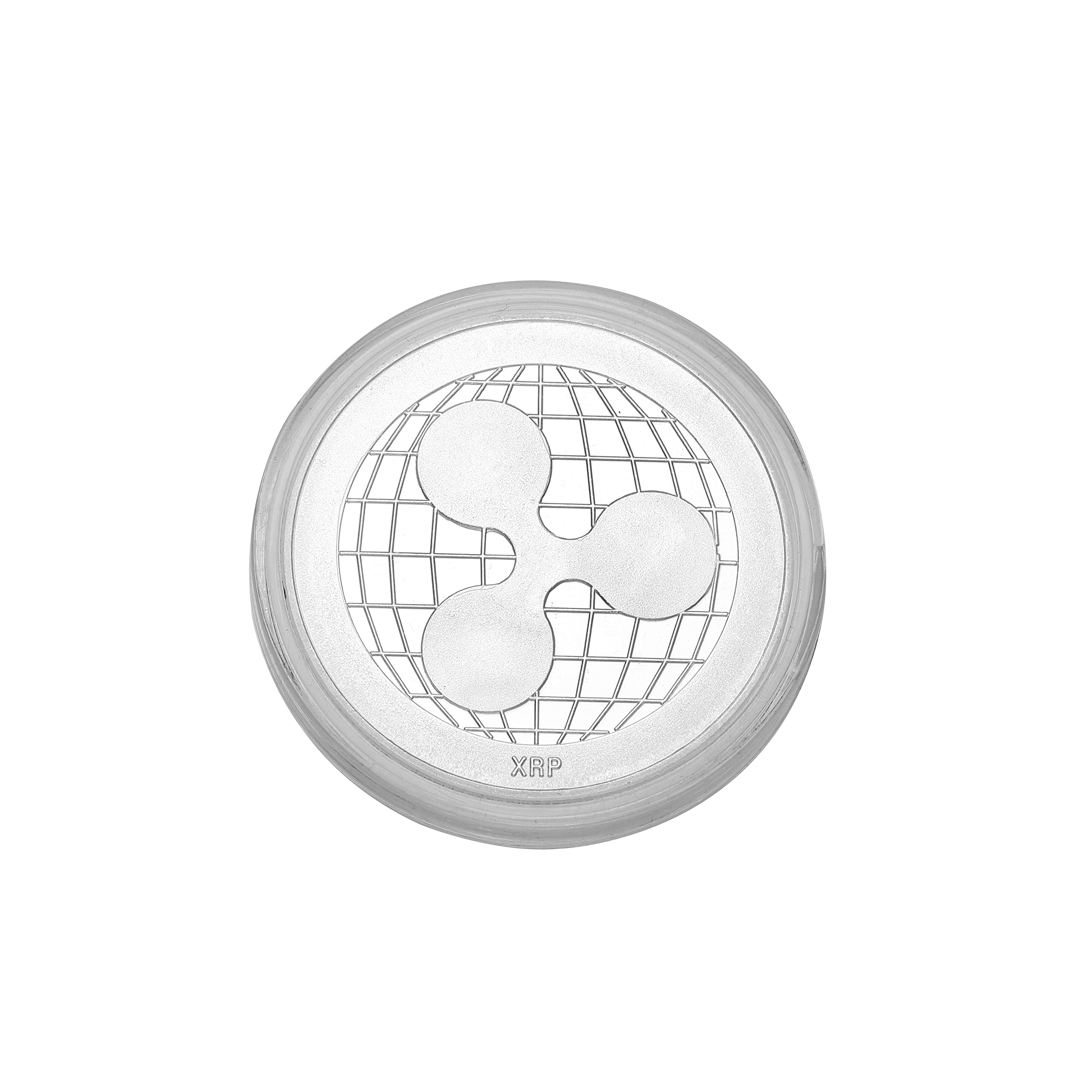 USL RIPPLE (XRP) Novelty Crypto Currency Physical Collectible Gold or  Silver Plated Coin alternative to Bitcoin (Silver) : Amazon.co.uk: Toys &  Games