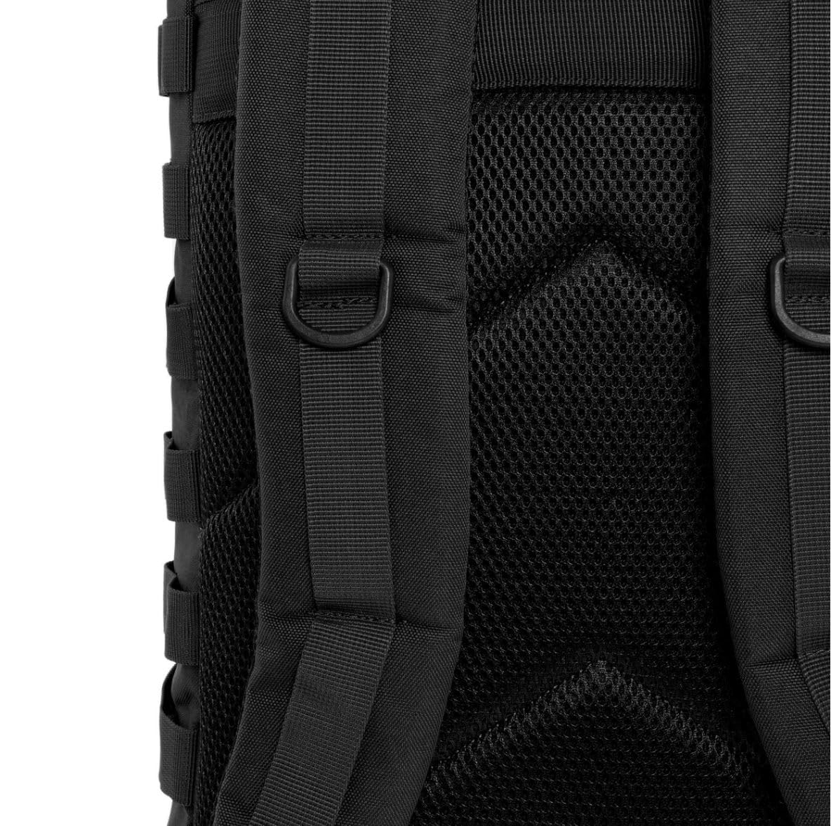 Tactical Polygon Large 36L Sac à Dos Tactique – Noir | Sac Militaire & Outdoor Homme | Avec Système MOLLE & Poche pour Hydratation | Idéal pour Randonnée, Camping & Survie | 51×29×28 cm