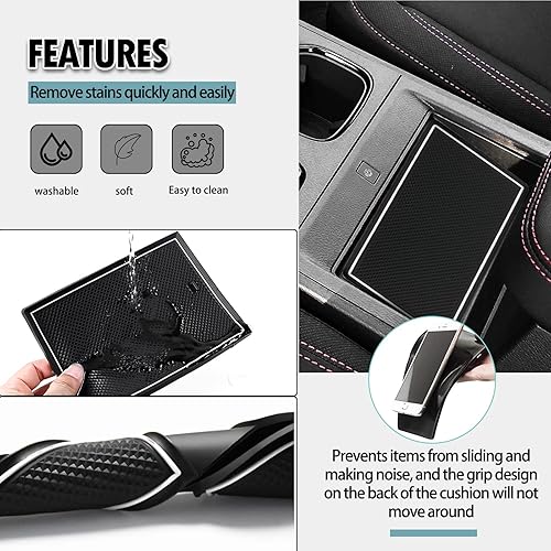 Miniatura 10 de SHAOHAO Alfombrillas con ranura para puerta de Nissan Frontier 2024 2025 para 2022 2023 2024 2025 Frontier Accesorios Frontier SSVPro-XPro-4XSL