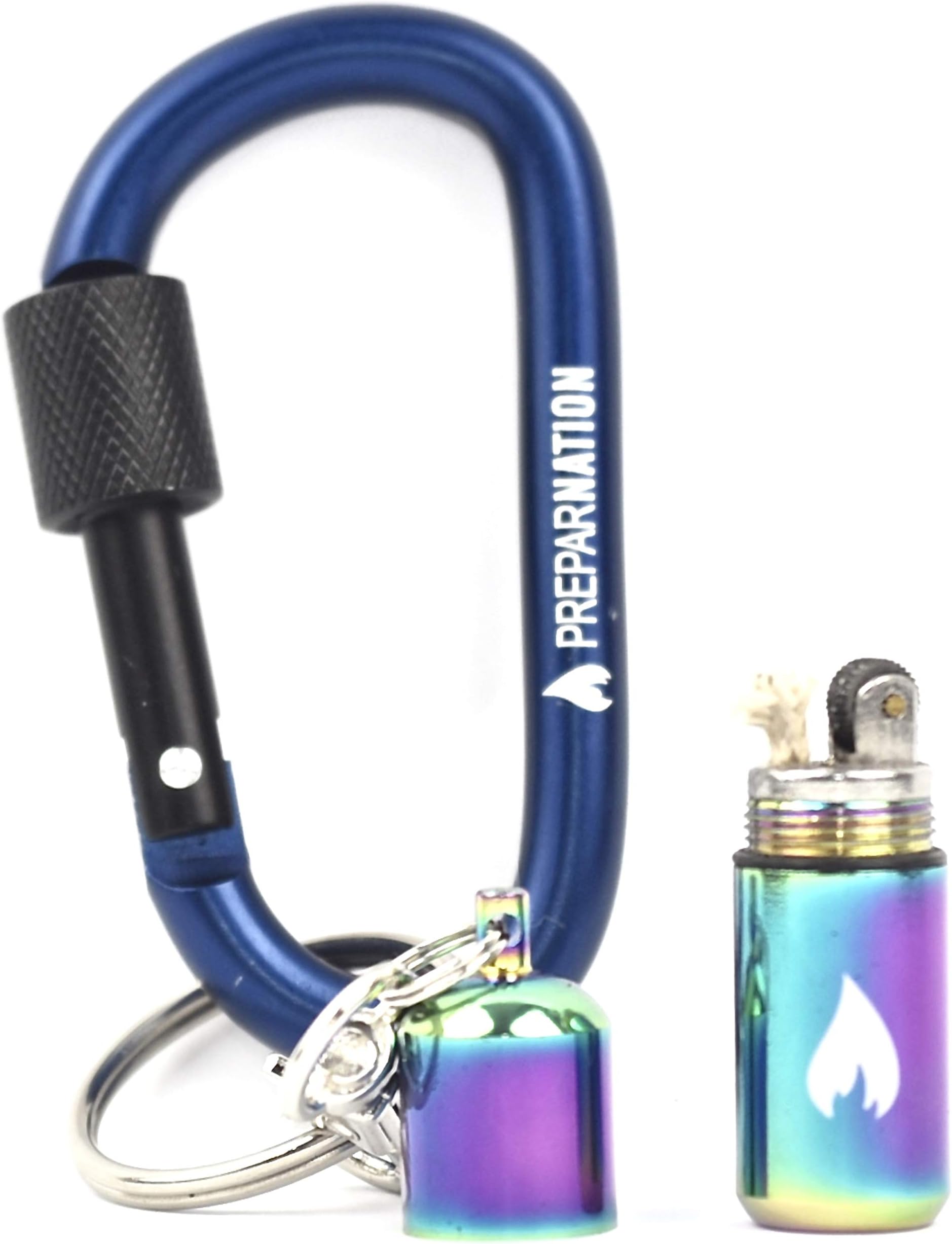 Waterproof Lighter Keychain Refillable Survival Hiking EDC by PreparNation