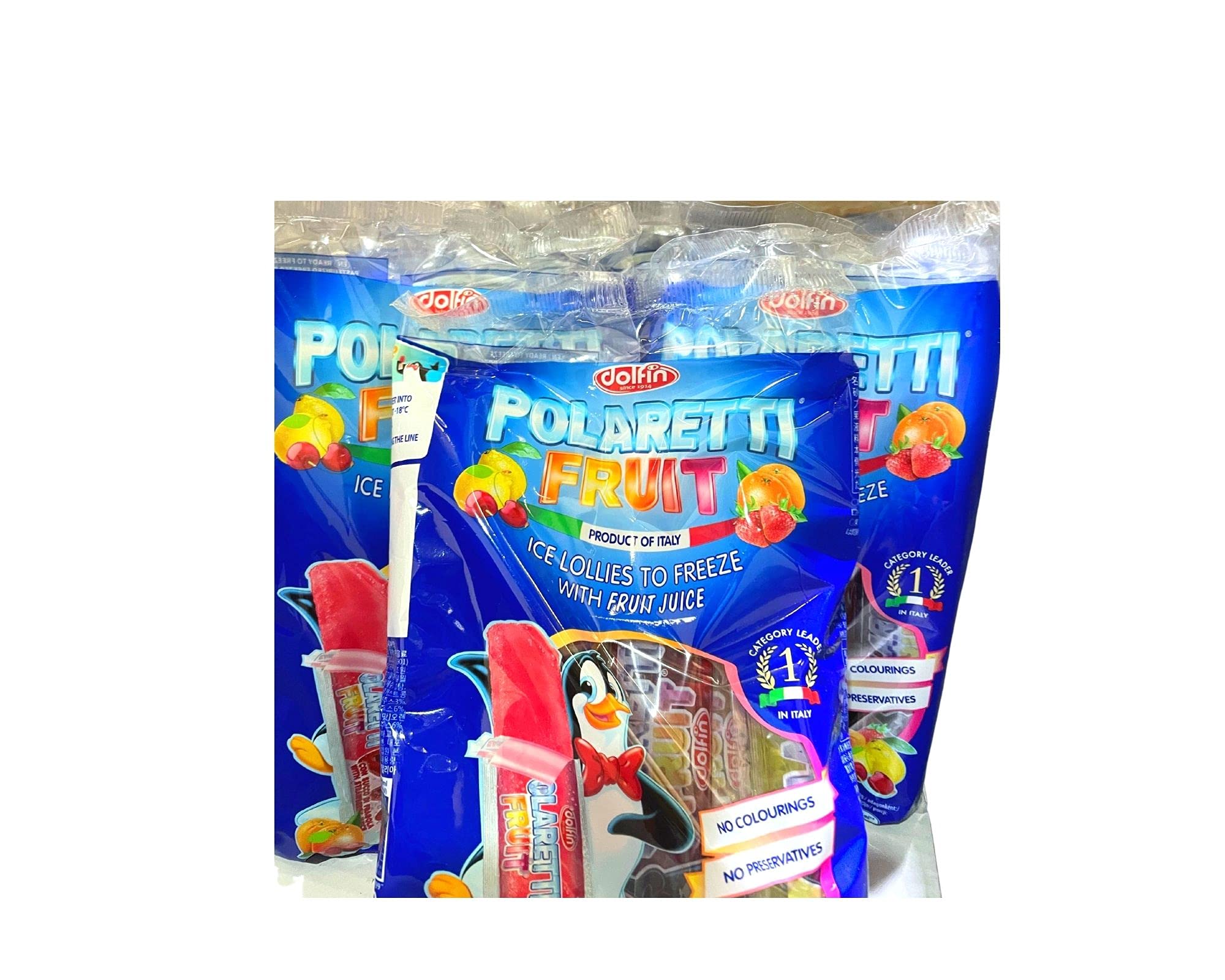 Buy Polaretti Assorted Fruit Lollies Freezer Pops 20 Packs of 10x