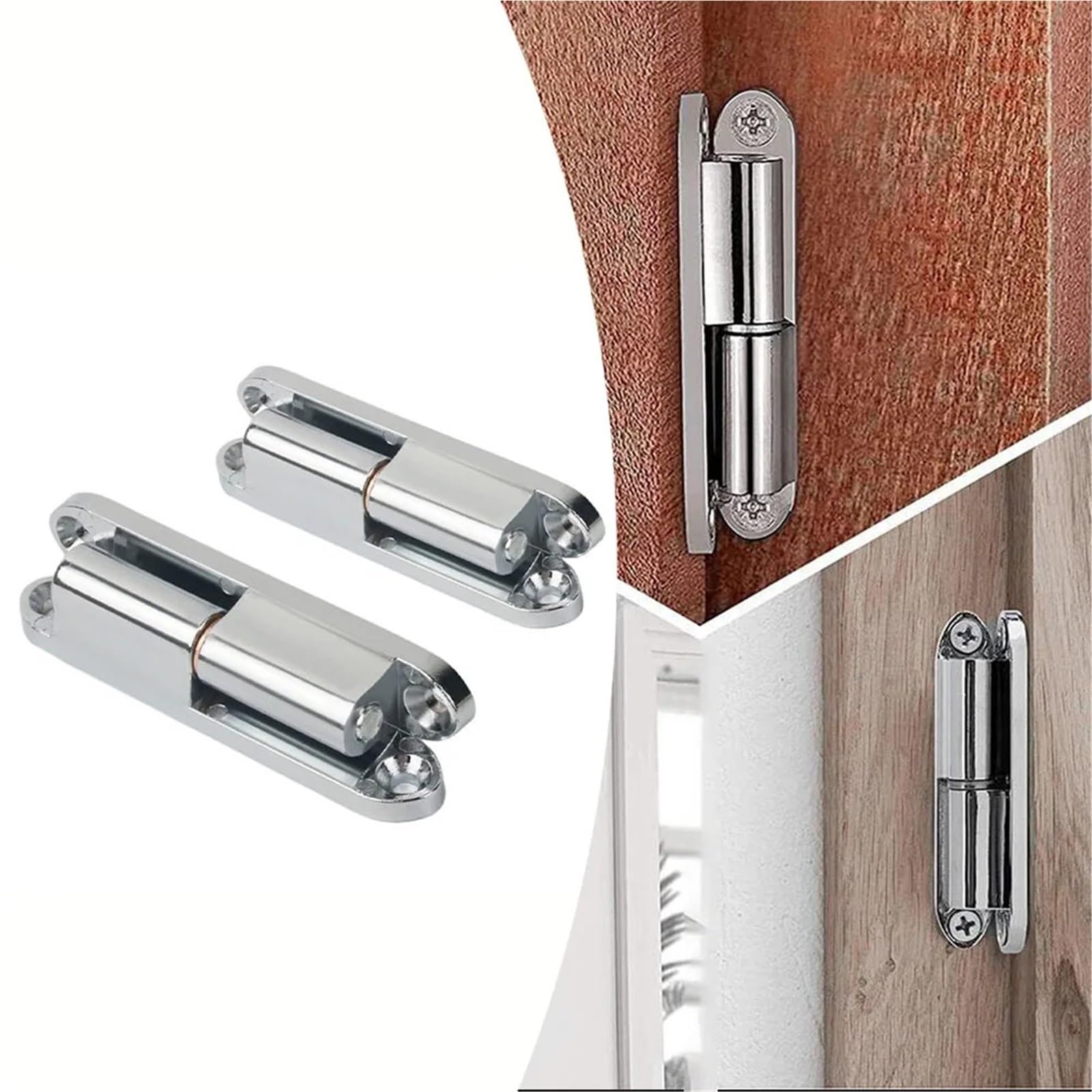 Cerniere Invisibili per Porte 2 Pezzi Cerniera Staccabile Scatola elettrica Industriale Cerniera Porta Armadio Staccabile in Lega di Zinco Argento Armadio Cerniera 180 Gradi mobili(60mm)