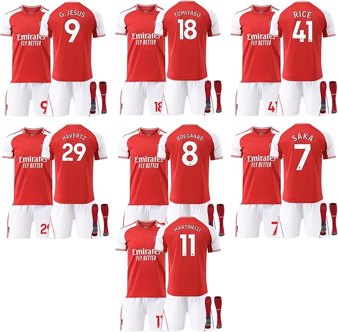 25-26アーセナル サカ 7 番 長袖ジャージ L 2025-2026 アーセナル 7 番 サカ ロングスリーブ サッカージャージ 24