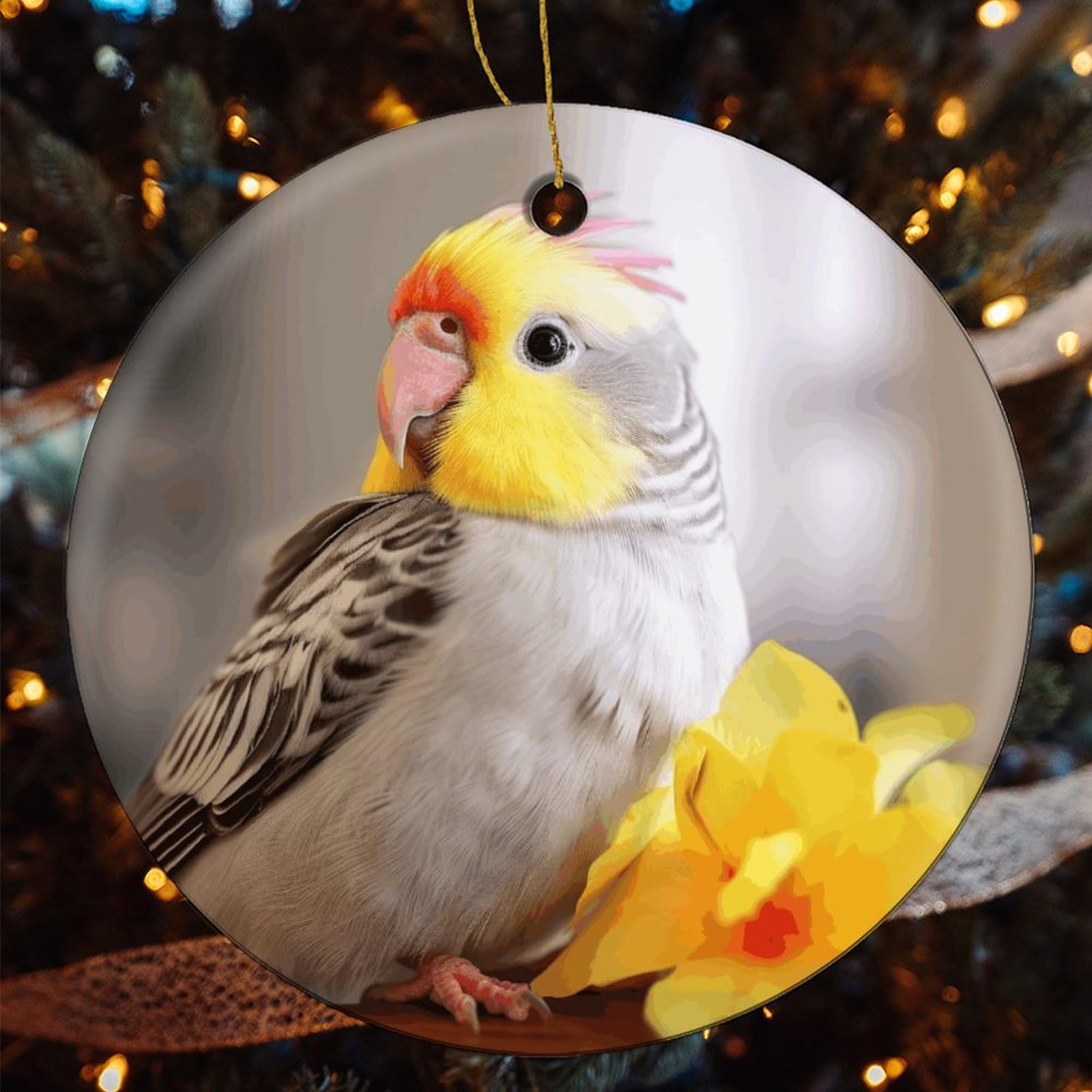 Amazon.co.jp: クリスマスツリーデコレーション、かわいいオカメインコ