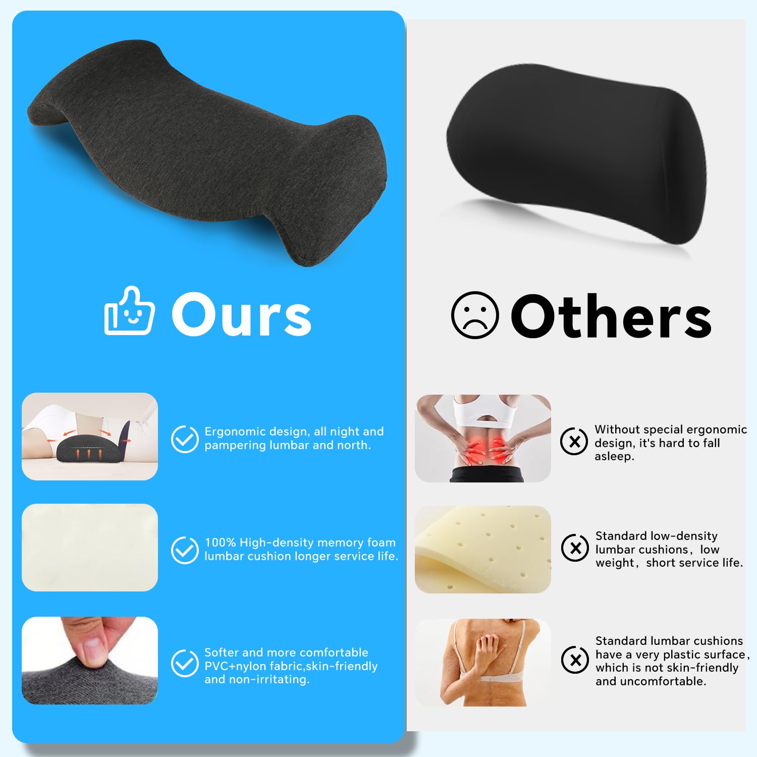 Orthopedisch lendenkussen Ergonomische rug- en lendensteun van memory