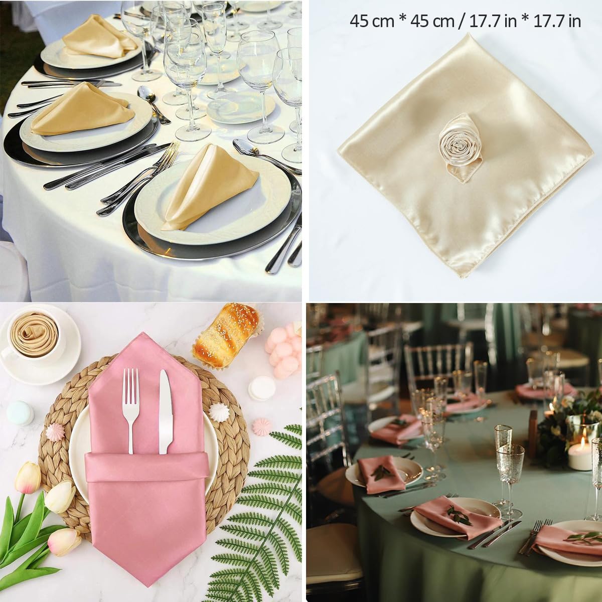 BloominGoods Servietten „Linen-Feel“ (200 Stück) - Weiche, Saugfähige Einweg-Servietten In Leinen-Optik Für Party & Gastlichkeit