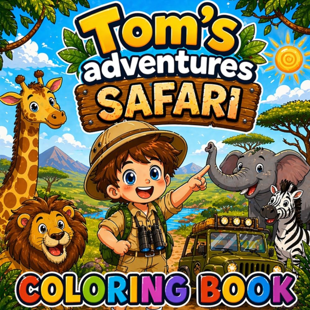 Tom‘s Adventures Safari: Coloring book