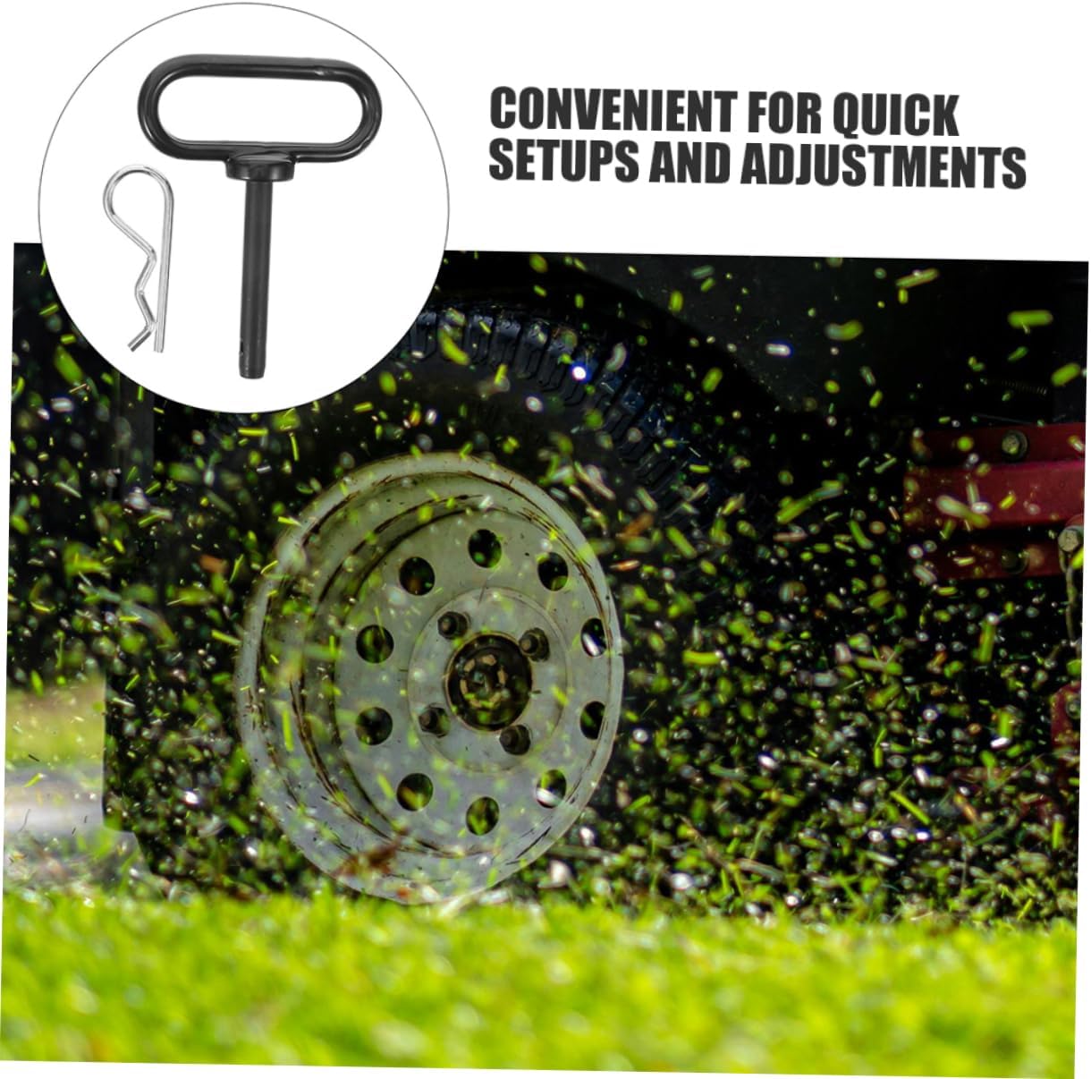 VILLCASE 2pcs 1/2 Inch Stainless Steel Trailer Hitch Pin Lock Anti-Rattle Threaded Design for Lawn Mower and Trailer Connection