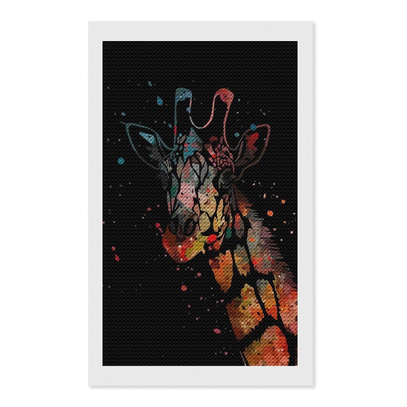 Junmoney Animal Fullcolour Abstract Diamond Painting Kit 12"x20", Easy Handmade Project, Easy to Enjoy, Aesthetic Room Decor, Christmas Gift