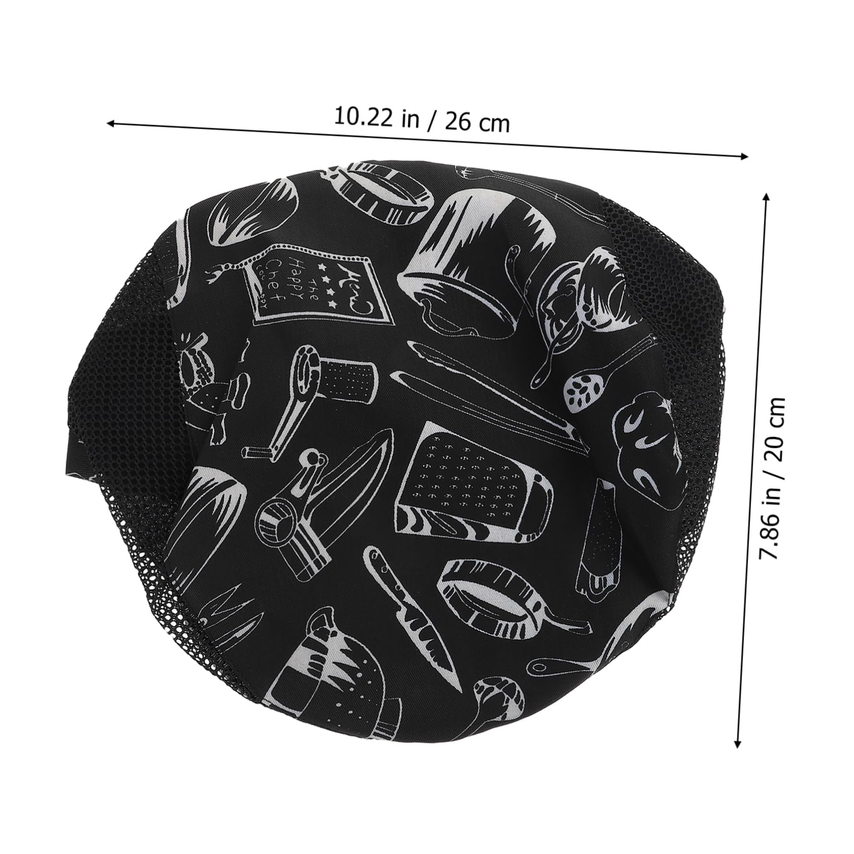 VANZACK 2Pcs Breathable Chef Beret Hat for Kitchen and Restaurant Unisex Cooking Caps for Chefs and Waiters Durable and Stylish Work Uniform Headwear Black