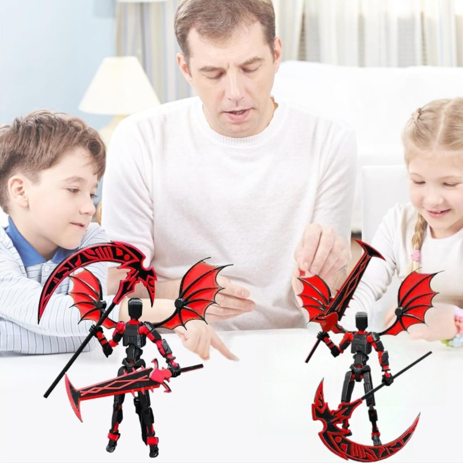 Action Figure 3D Multi-articolata Con Accessori – Modello Snodato Stampato In 3D Per Collezionisti, Decorazione Desktop E Pose Creative