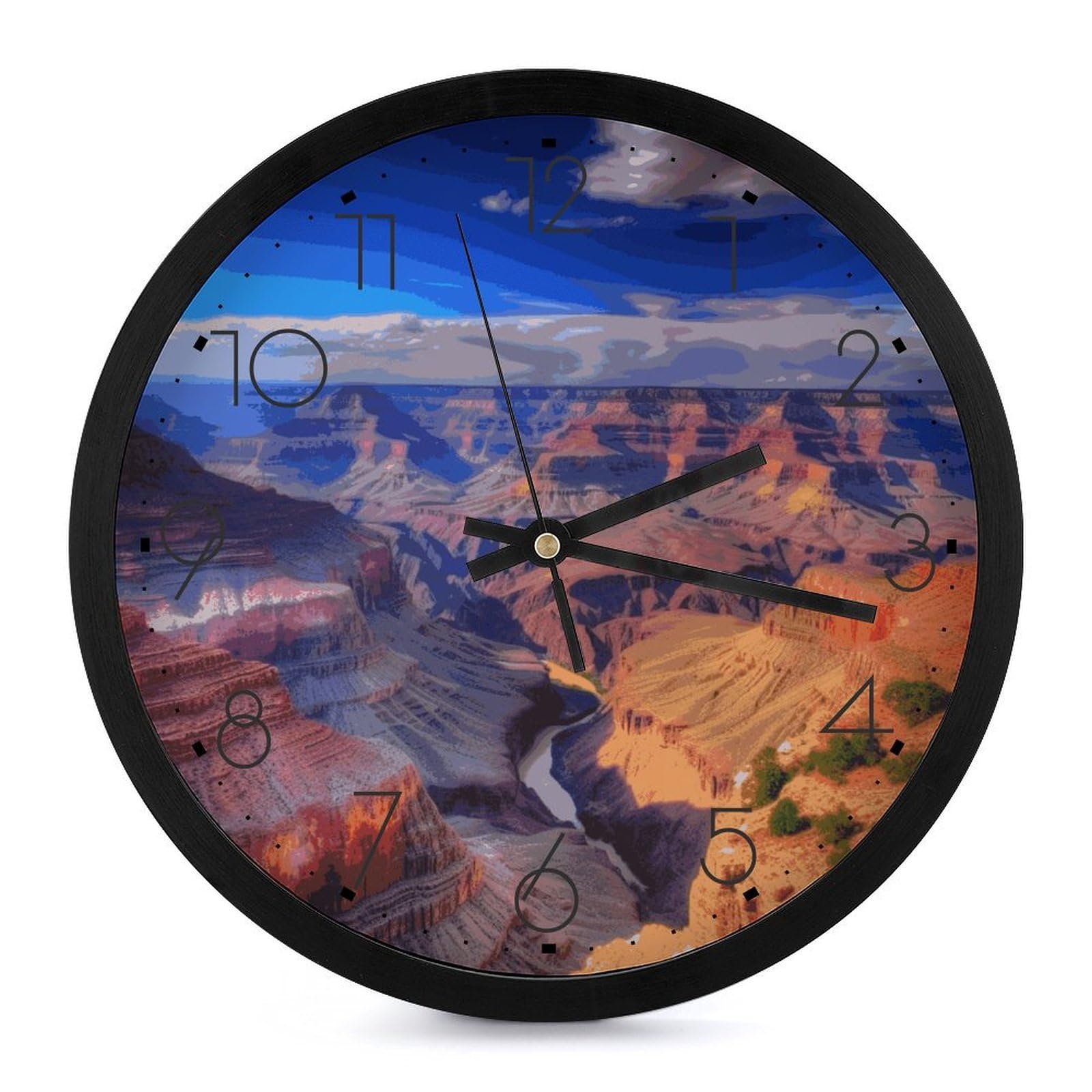 Grande horloge murale Grand Canyon silencieuse pour salon moderne