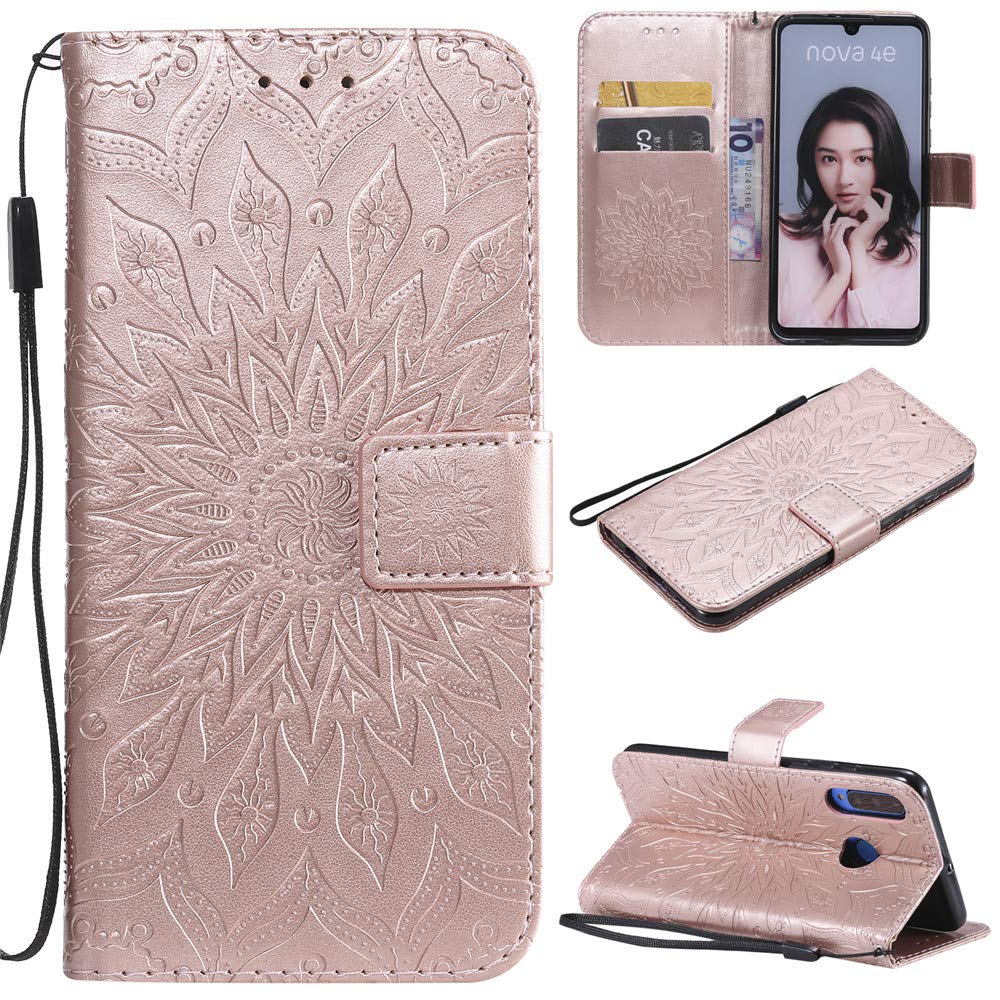Manyip Custodia Portafoglio In Pelle Con Supporto Per Huawei Honor Y6S - Slot Per Carte E Chiusura Magnetica - 2