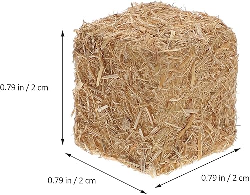 Miniatura 2 de STOBOK 4 piezas de mini balas de heno en miniatura estilo otoñal, pequeño pajar decorativo apilable para manualidades, casa de muñecas, granja,