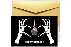 Gothic Birthday Card, Halloween Birthday Card for Men and Women