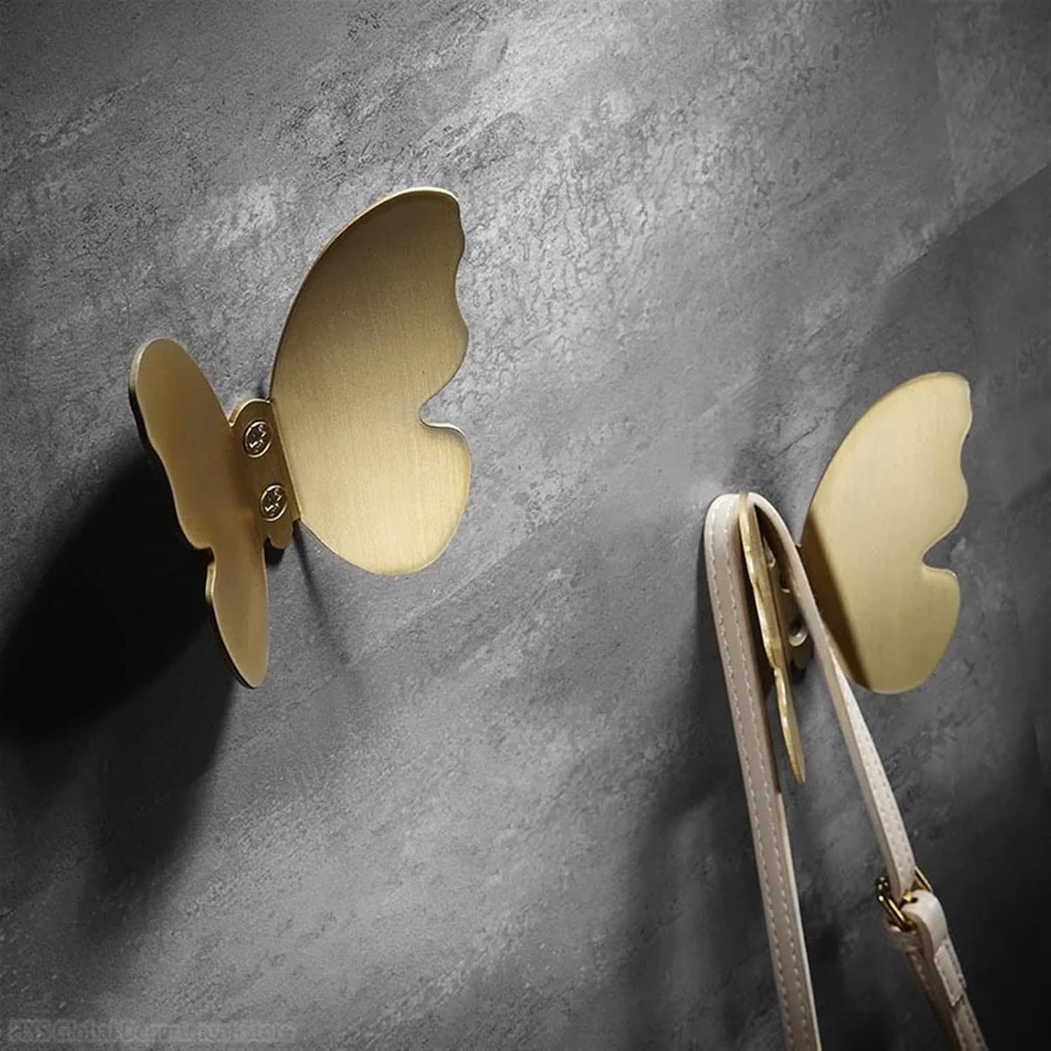 Brass Hook Light Luxury Brushed Gold Three-Dimensional Butterfly Hook Bedroom Coat Hat Rack Decoration Porch Creative Hook 1Pcs (Color : ORB)