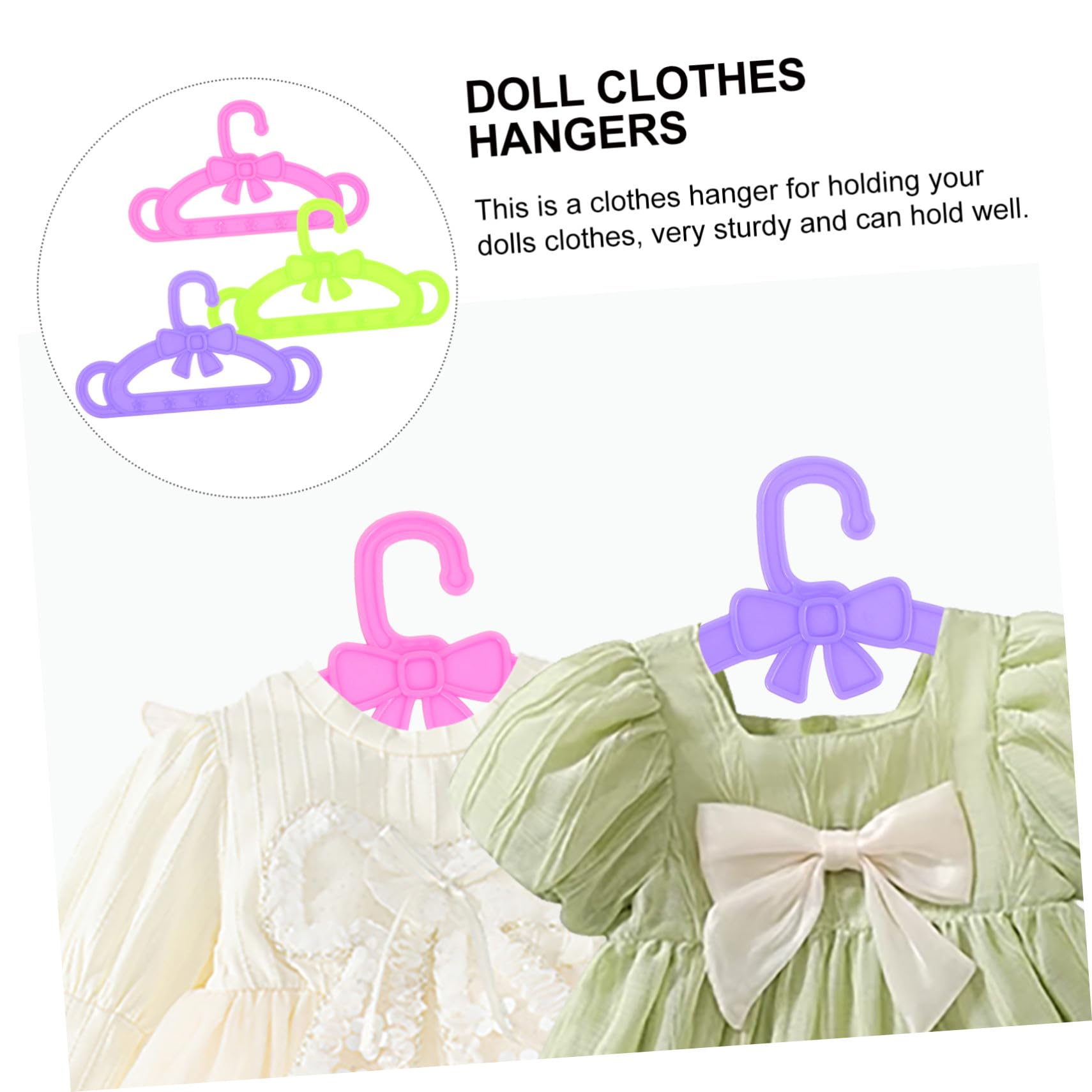 POPETPOP 15 Unidades Perchas de Ropa Muñecas de 18 Pulgadas Accesorios para Muñecas de Niñas Perchas para Vestidos de Obsequios como Navidad y Año