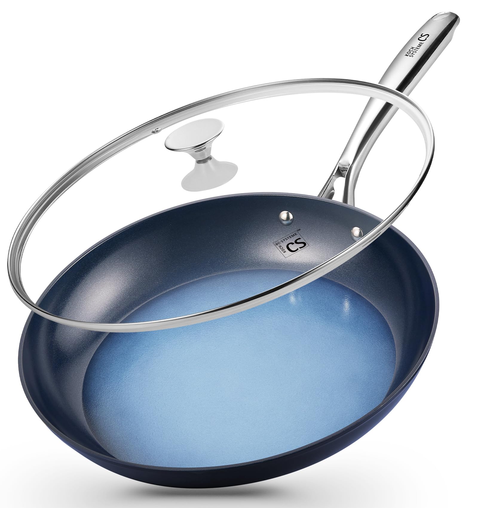 KOCH SYSTEME CS 14 Inch Large Frying Pan with Lid