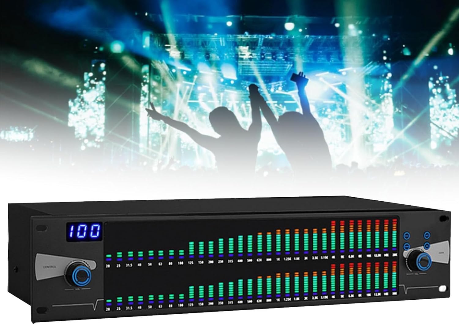 31-Band Graphic Equalizer - Home Audio Digital Equalizer for Professional Sound Systems with Noise Reduction & Spectrum Display