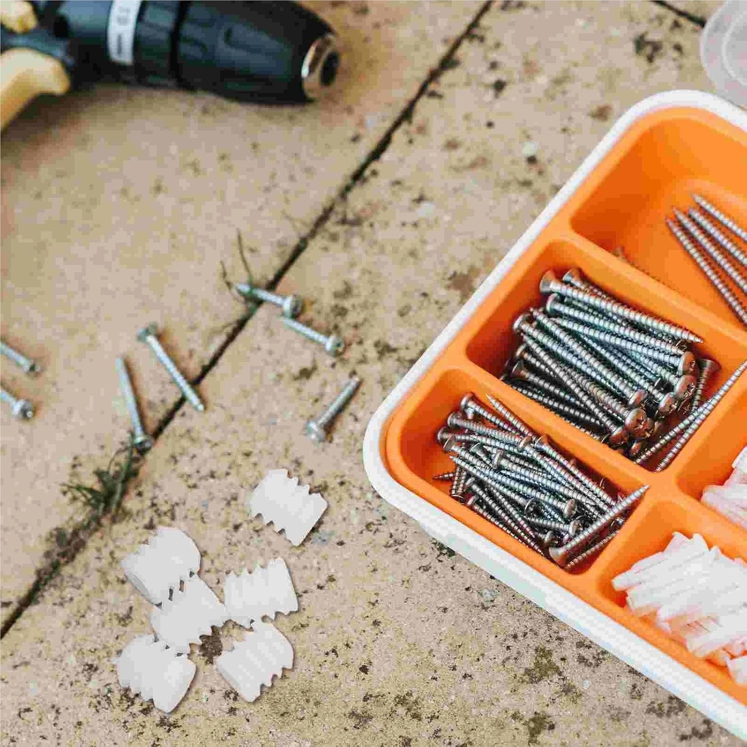 Hinge Expansion Plug 100 Pcs Furniture Connector NutsNylon Fasteners Inserts for Furniture Repair