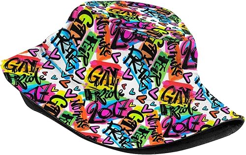 Miniatura 7 de Sombreros de pescador LGBT de arcoíris a la moda, con orgullo gay para el sol, para exteriores, para mujeres y hombres