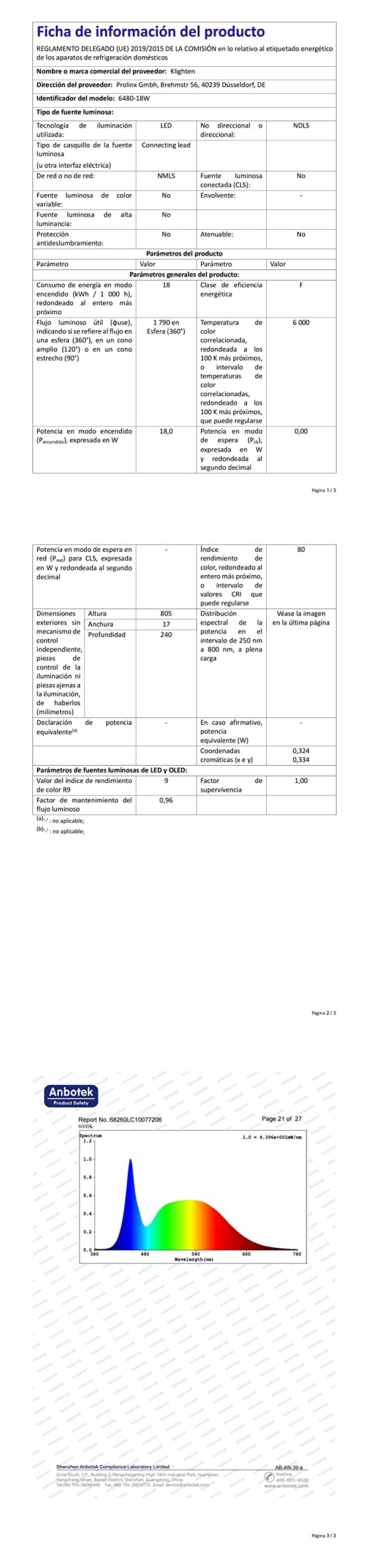 Klighten Lampada da Specchio a LED per Bagno18W 1170LM Bianco freddo 5500K Lampada da parete IP44 Lampada Specchio Bagno acciaio inox 80CM
