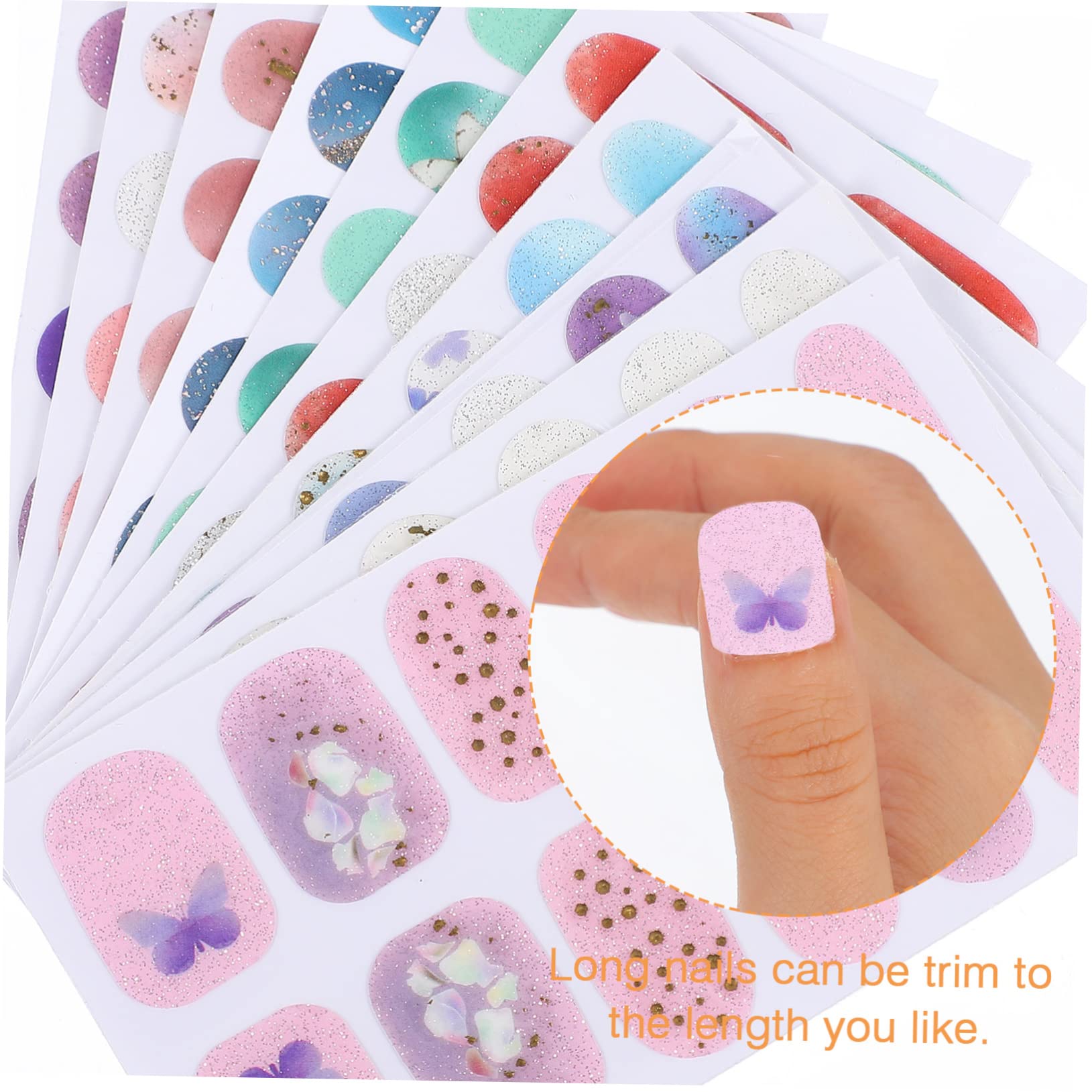 5 Set Adesivi per Unghie con Nail Art per Manicure Adatti per e Festive Facili Applicare e Resistenti All