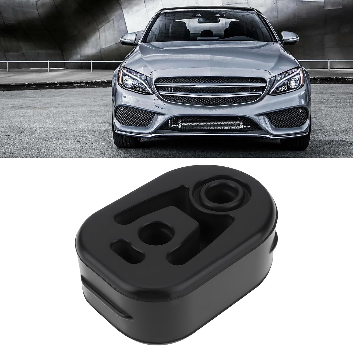 2pcs Car Rubber Exhaust Bracket 2034920144 2114920044 Compatible with Mercedes 143-727