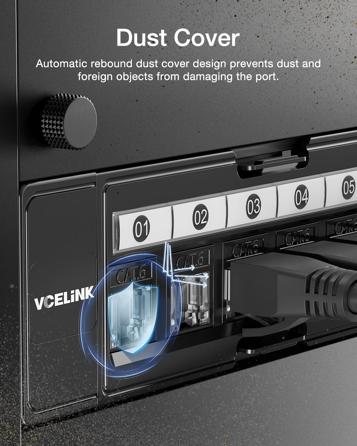 VCELINK 25-Pack RJ45 Cat6 Keystone Jacks with Dust Cover Bundle with Punch Down Impact Tool with Punchdown Stand and Mini Wire Stripper Cutter,Black