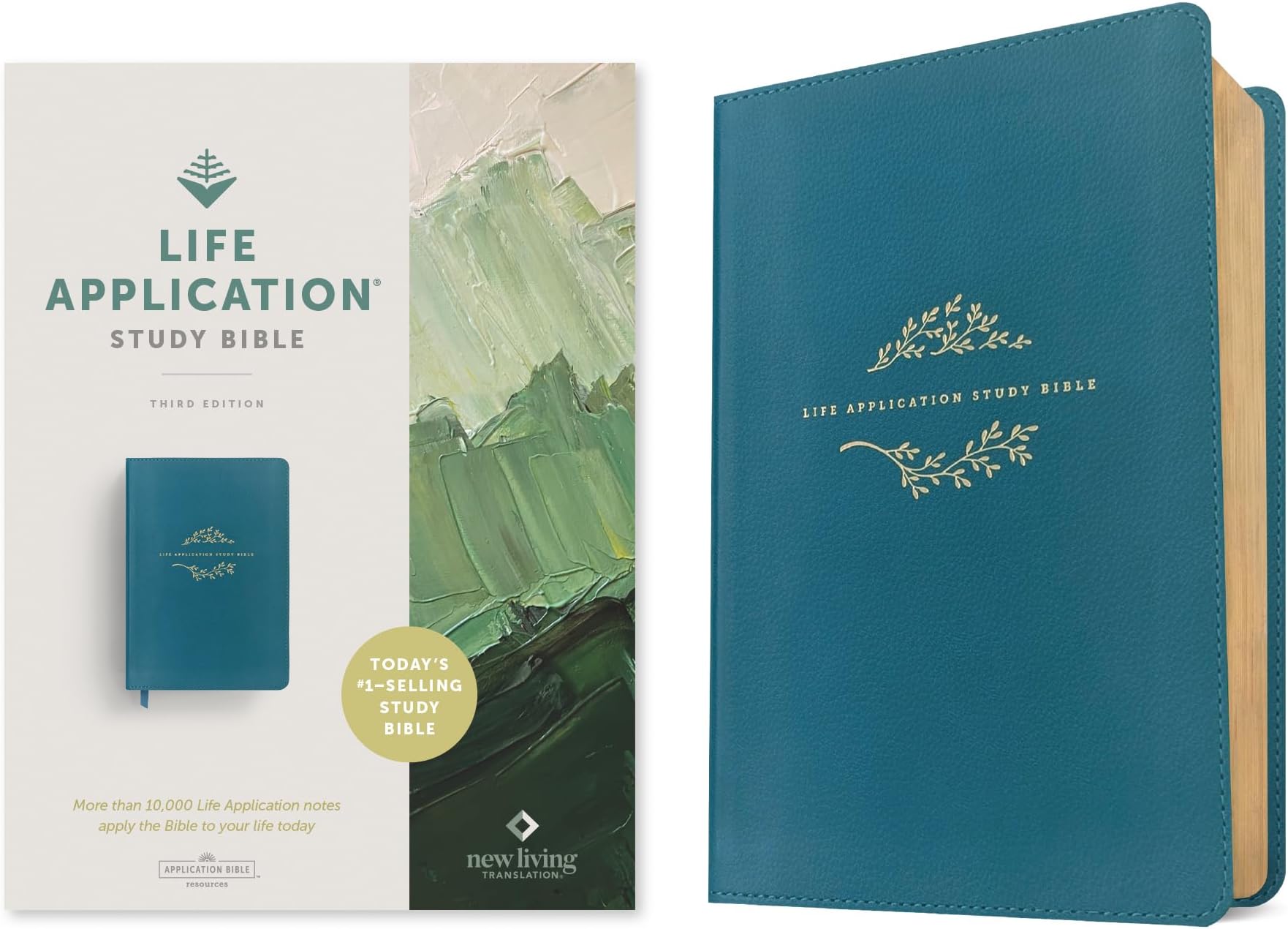NLT Life Application Study Bible, Third Edition (Red Letter, Leatherlike, Teal Blue)