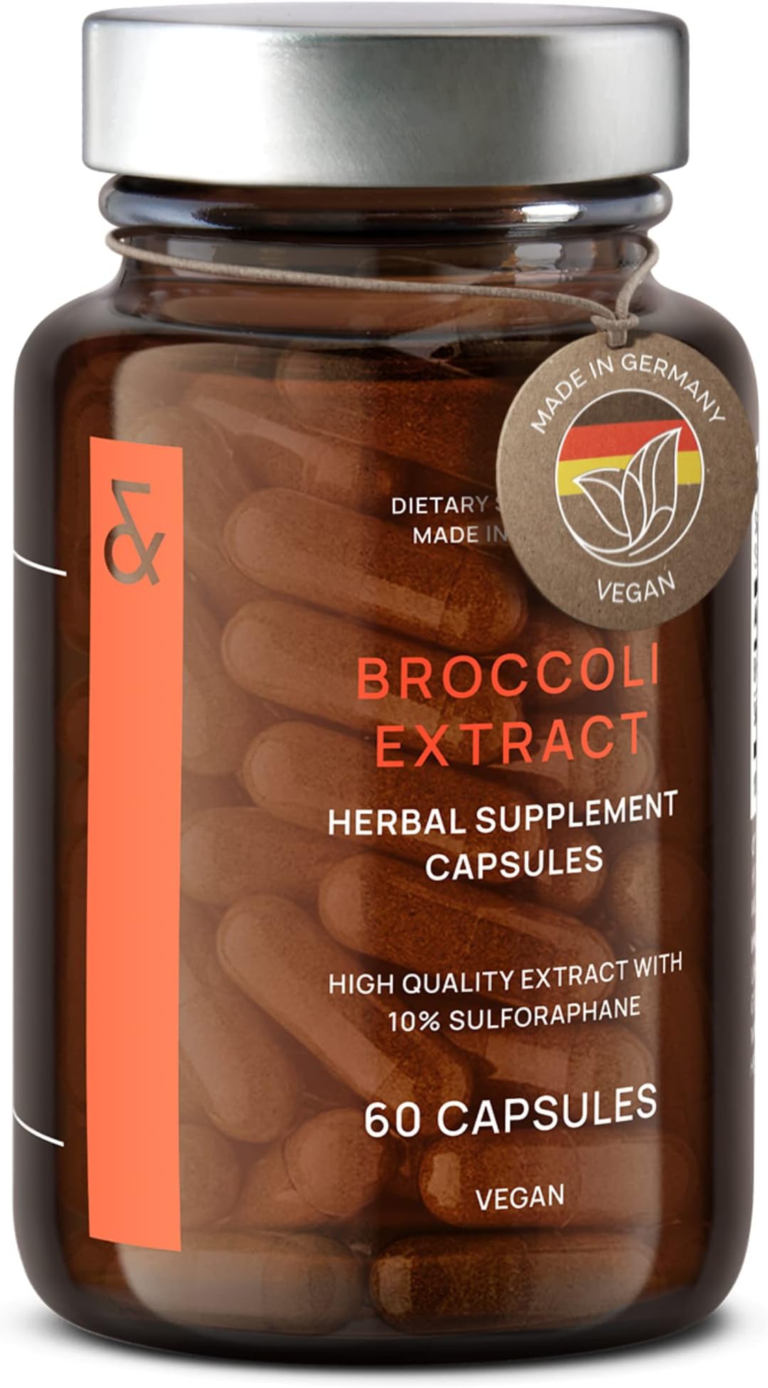 Broccoli Sprout Extract Capsules - Premium Sulforaphane Supplement with 100mg Sulforaphane - Antioxidant - 60 Broccoli Pills - Made in Germany