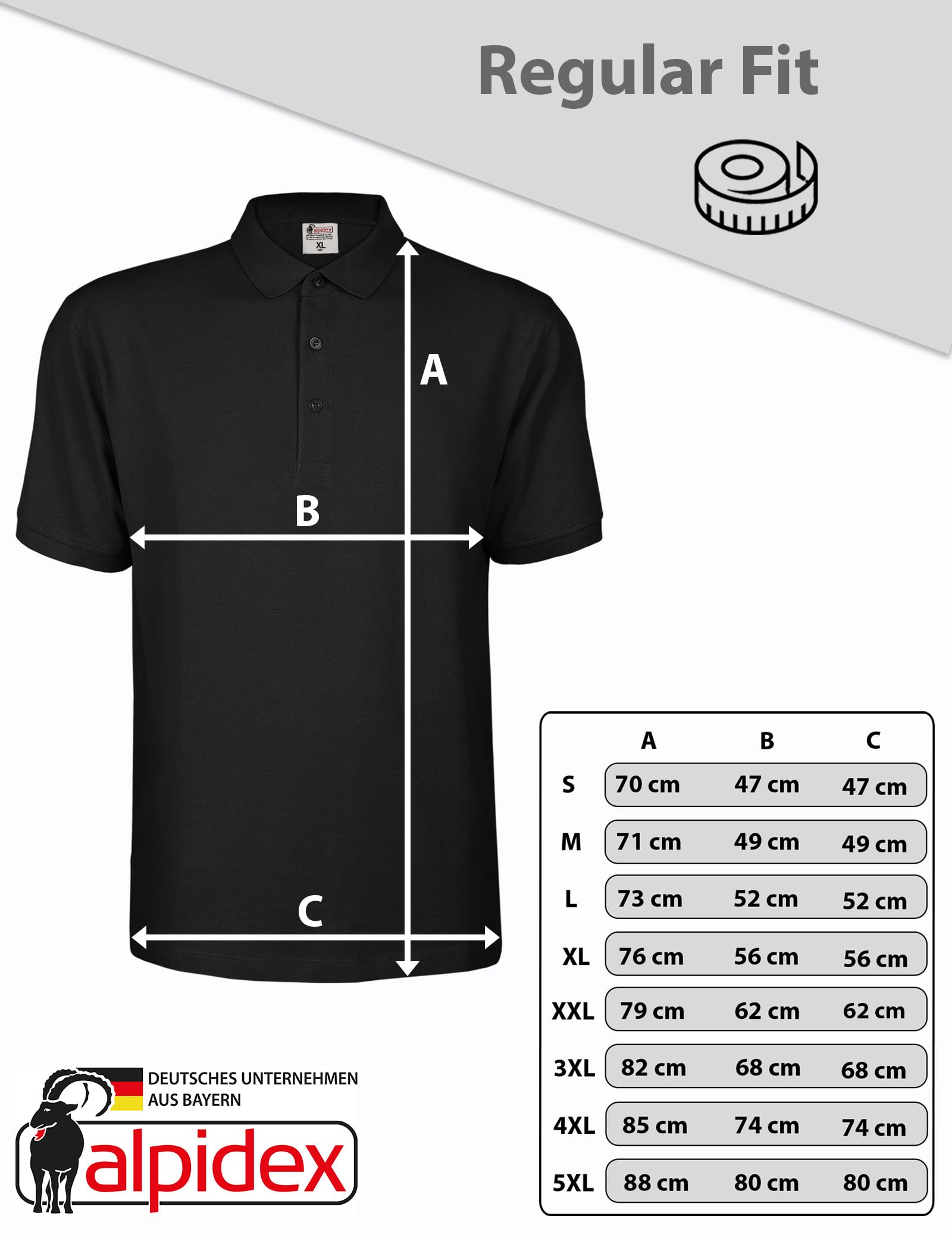 ALPIDEX Herren Polo Shirts 3er Set 100% Baumwolle Poloshirt Männer T-Shirt Kurzarm Shirt Einfarbig Casual Polohemd S M L XL XXL 3XL 4XL 5XL