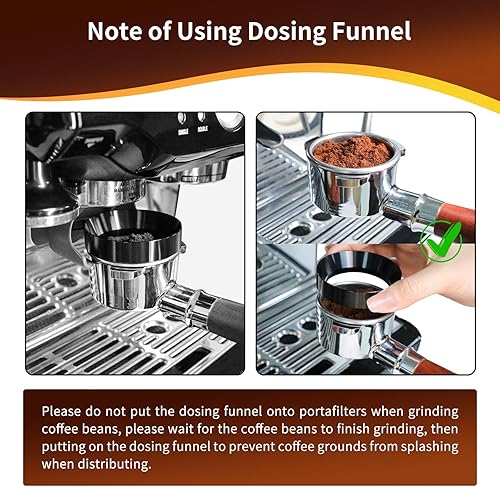 Miniatura 5 de WDT Tools - Pantalla de disco de café expreso, embudo dosificador de 2.126 in y agujas de acero inoxidable 316 de 0.014 in, herramienta de