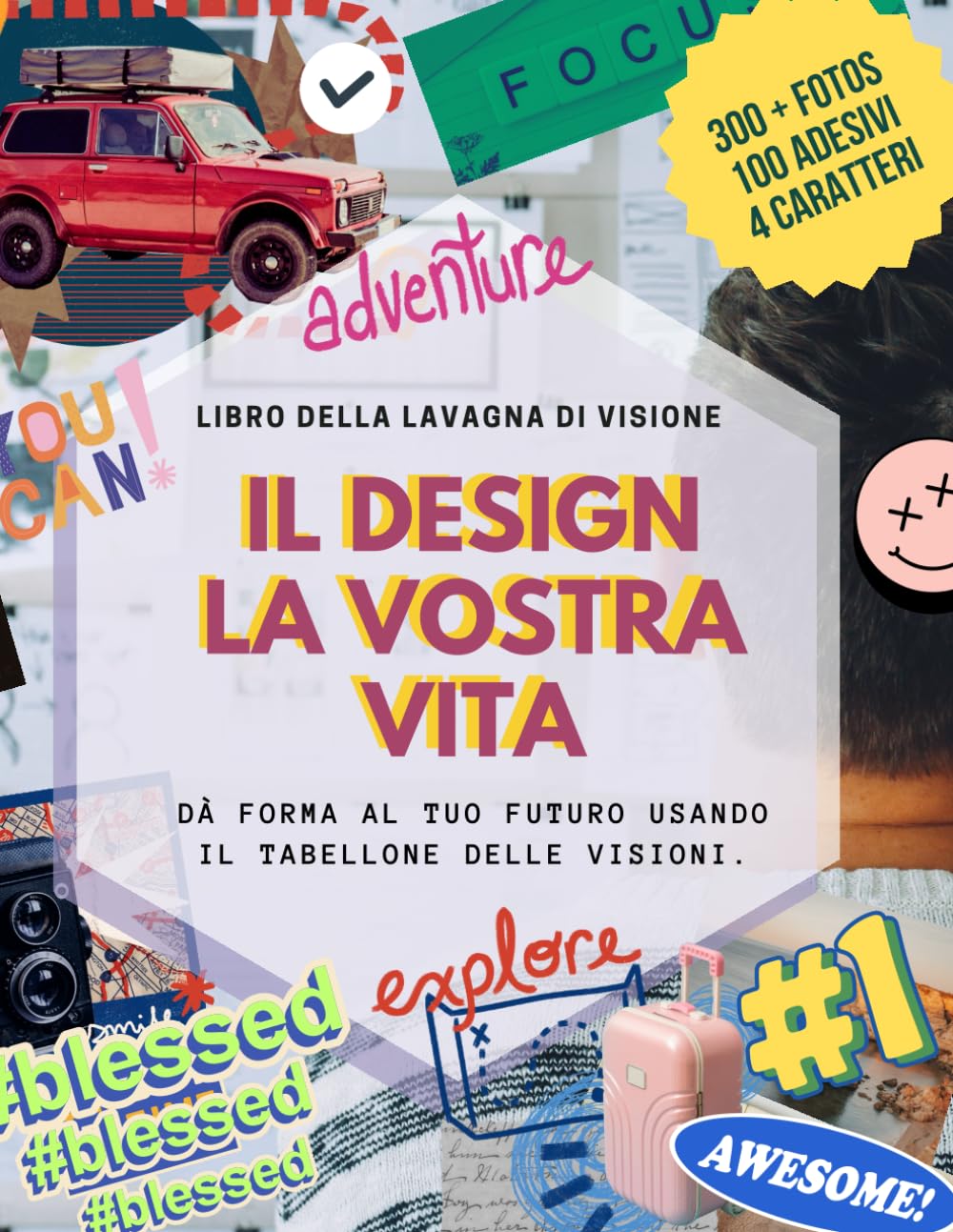 Tableau de vision livre d'images artistiques de scrapbooking pour façonner son avenir