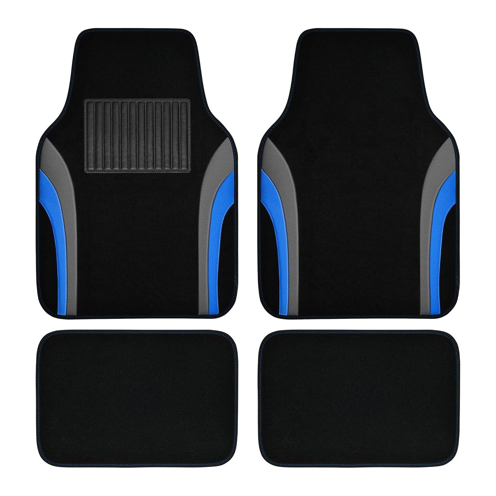 LUUXWPFZ 4 Pcs Set Car Mats, for Benz V Class VitoKlasse V220d V250d V260 V300d Heavy Duty Waterproof Full Set Floor Carpets with Anti-Slip Backing and Heel Pad Protection,A