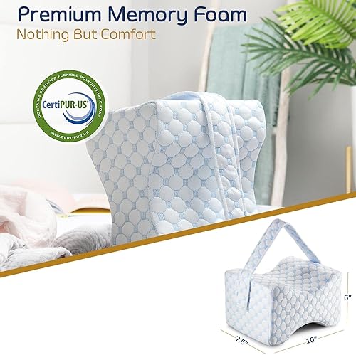 Miniatura 7 de Nestl Almohada de rodilla para dormir de lado - Almohadas de rodilla para dormir - Almohada cómoda entre las piernas para dormir - Cojín de rodilla