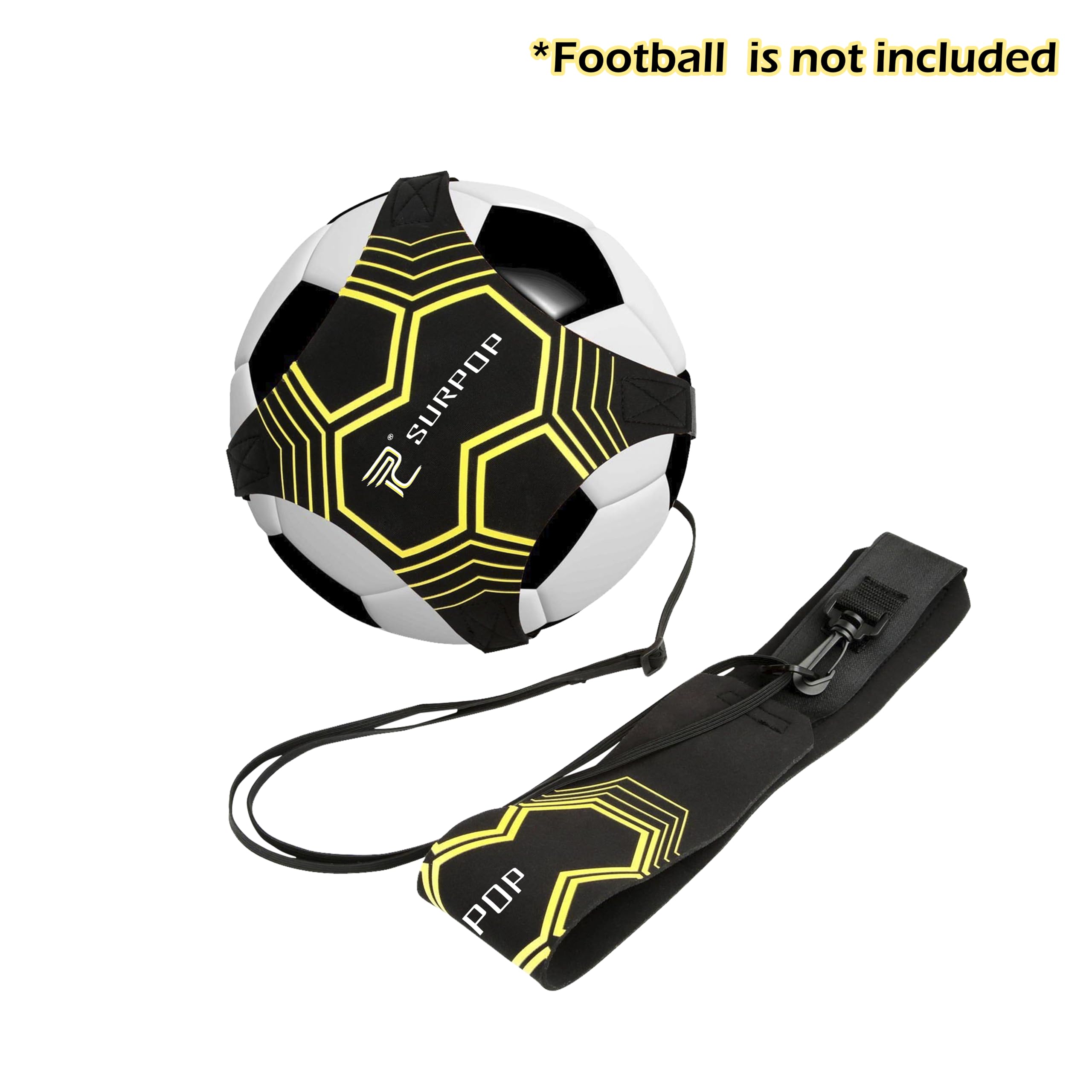 Global Park Trainer da Calcio Attrezzatura Banda Elastica per L’Allenamento Individuale con Cintura Regolabile per Bambini Adulti (Nero) 1