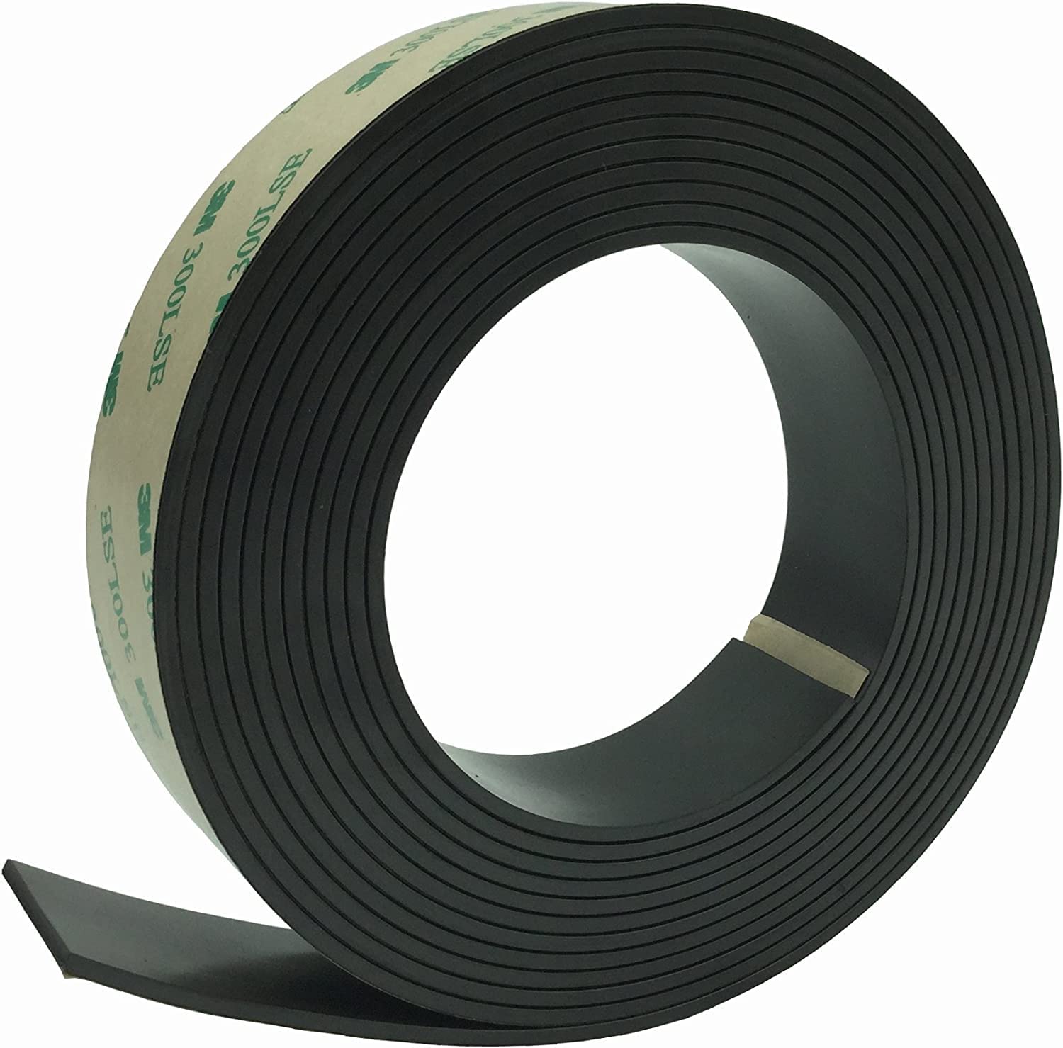 Bande magnétique auto-adhésive, bande magnétique avec adhésif de marque 3M, bandes magnétiques adhésives, rouleau magnétique idéal de 1 pouce x 11 pieds pour les objets métalliques.