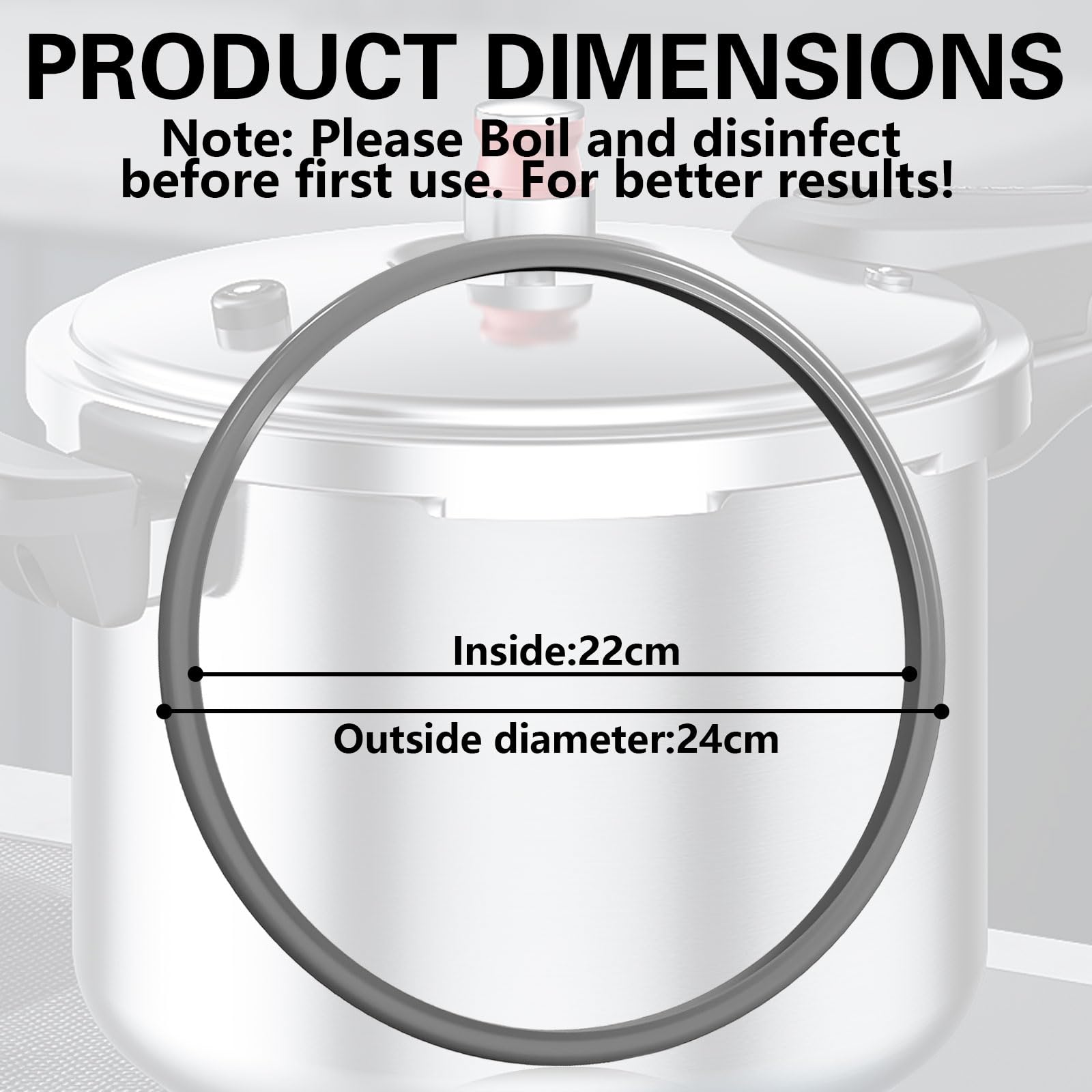 Guarnizione Cottura 6068559990 Guarnizione Pentola A Pressione WMF 22 Cm - Ricambio In Silicone Per Serie Perfect, Con Segnale Cottura Anello Tenuta Pentola Pressione