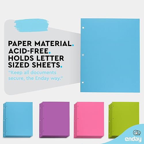 Miniatura 4 de Paquete de 240 carpetas de 2 bolsillos a granel, carpetas de papel de colores con bolsillos para papel tamaño carta, carpetas para el hogar u