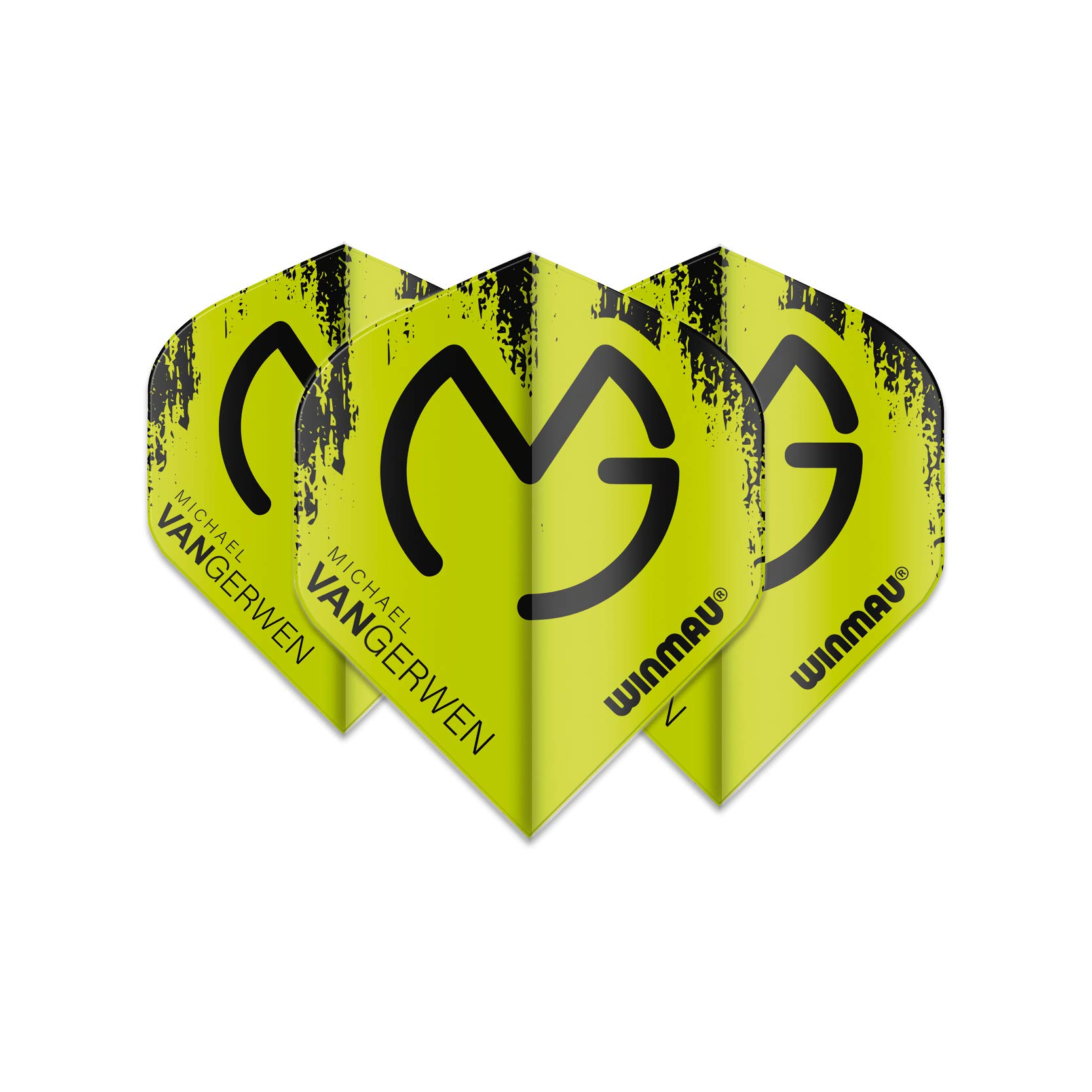 WINMAU MvG Michael Van Gerwen Mega Standard Dart Flights - 1 set per pack (3 flights in total)