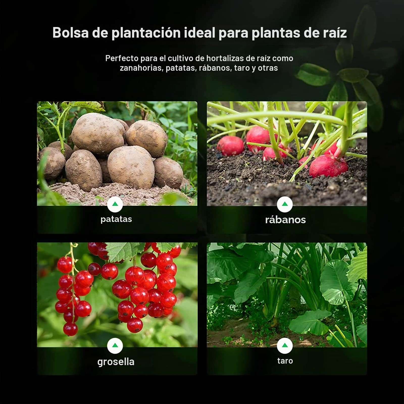 Bolsa para Plantas Paquete de 100 PE Bolsas para Cultivo de Plantas Engrosadas Biodegradables con Agujeros Transpirables Bolsas para Plántulas 25x30cm (DxH)