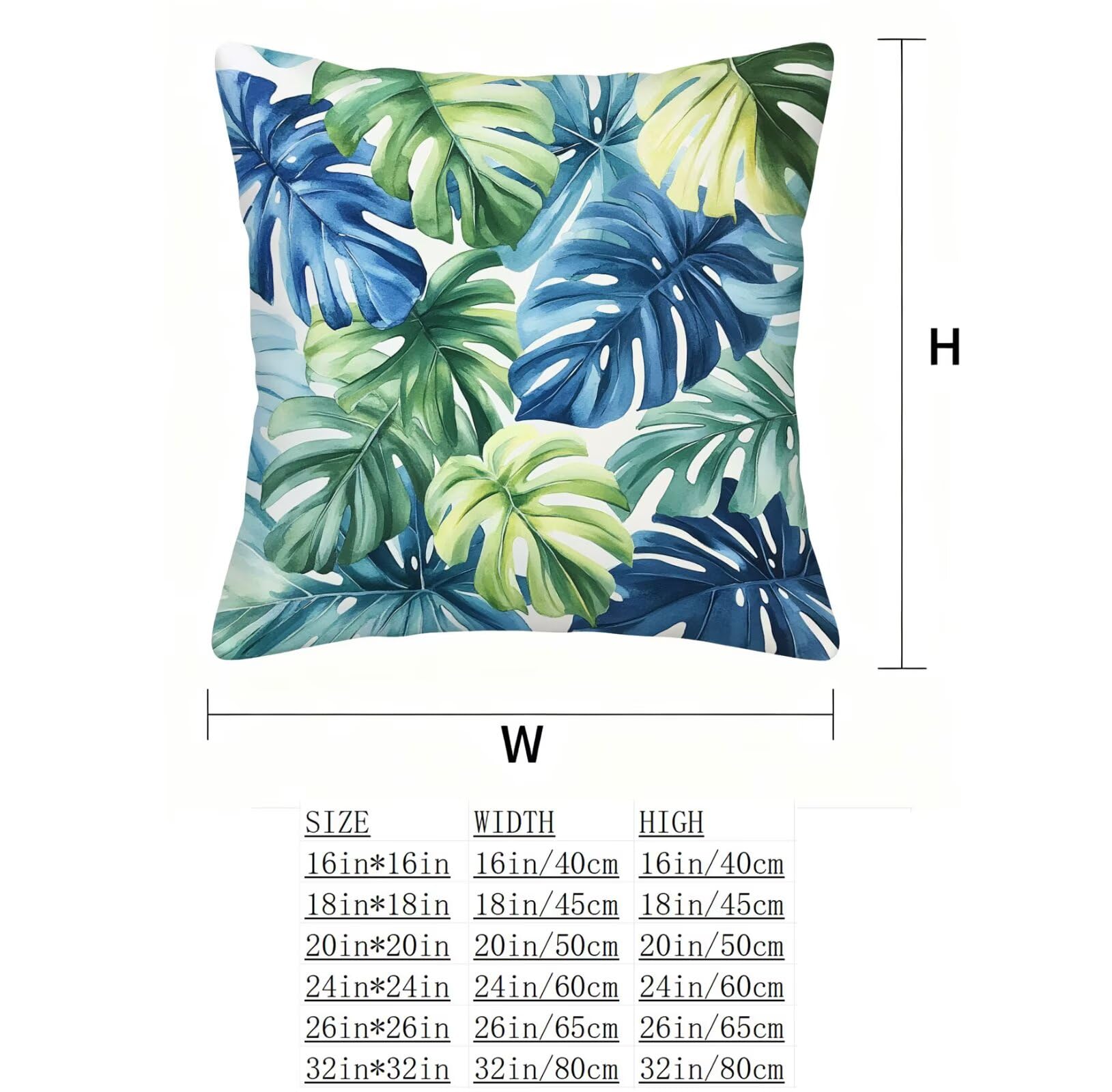 Verde Federe Cuscini Divan 60x60 Blu Federe Cuscino Letto Super Morbido Copricuscino Letto Set di 4 Cuscini Divano Decorazioni Autunnali Copricuscini Arredamento Casa, Sedia Soggiorno Giardino E - 365