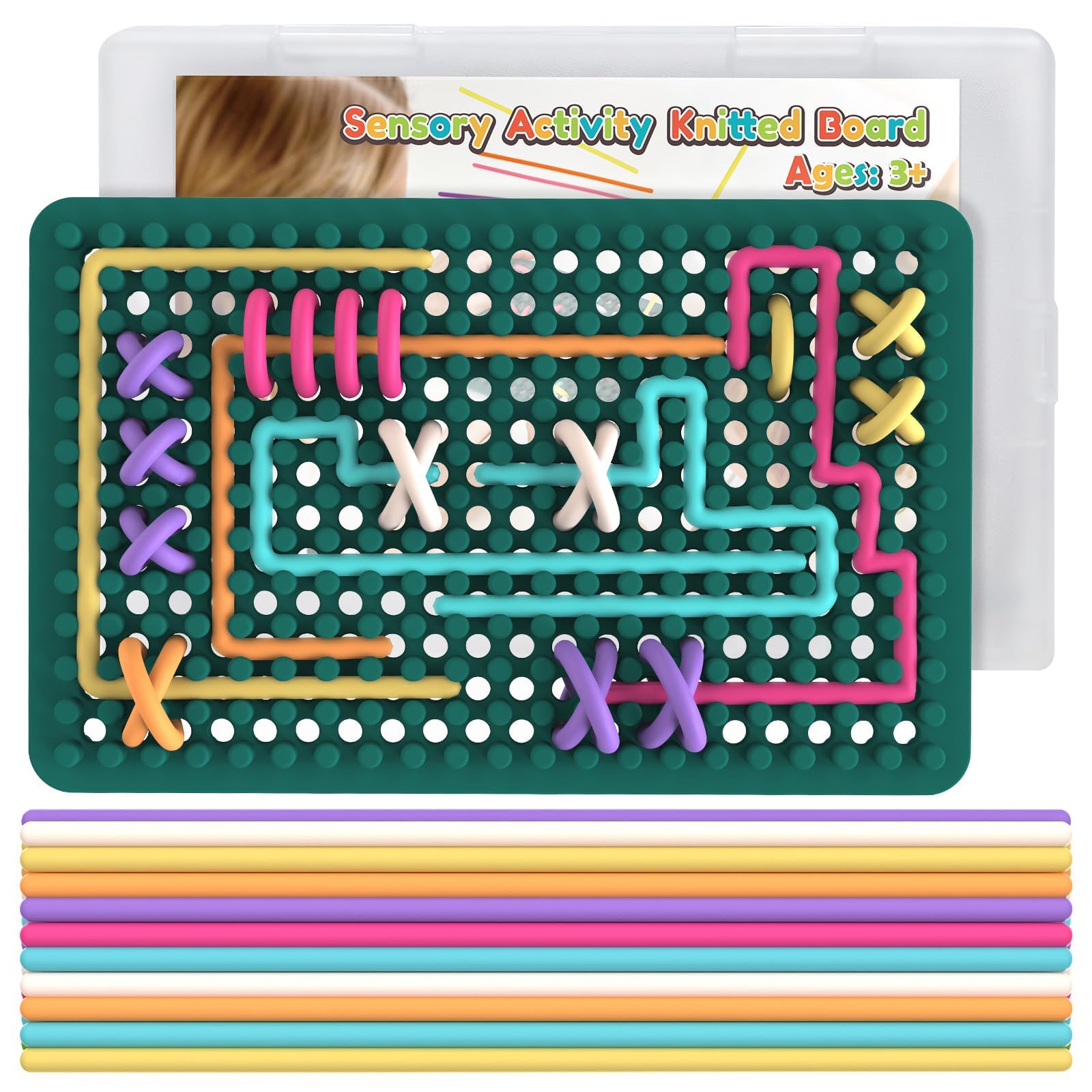 Fidget Toys Sensory Activity Knitted Board for Autism ADHD Kids & Adults