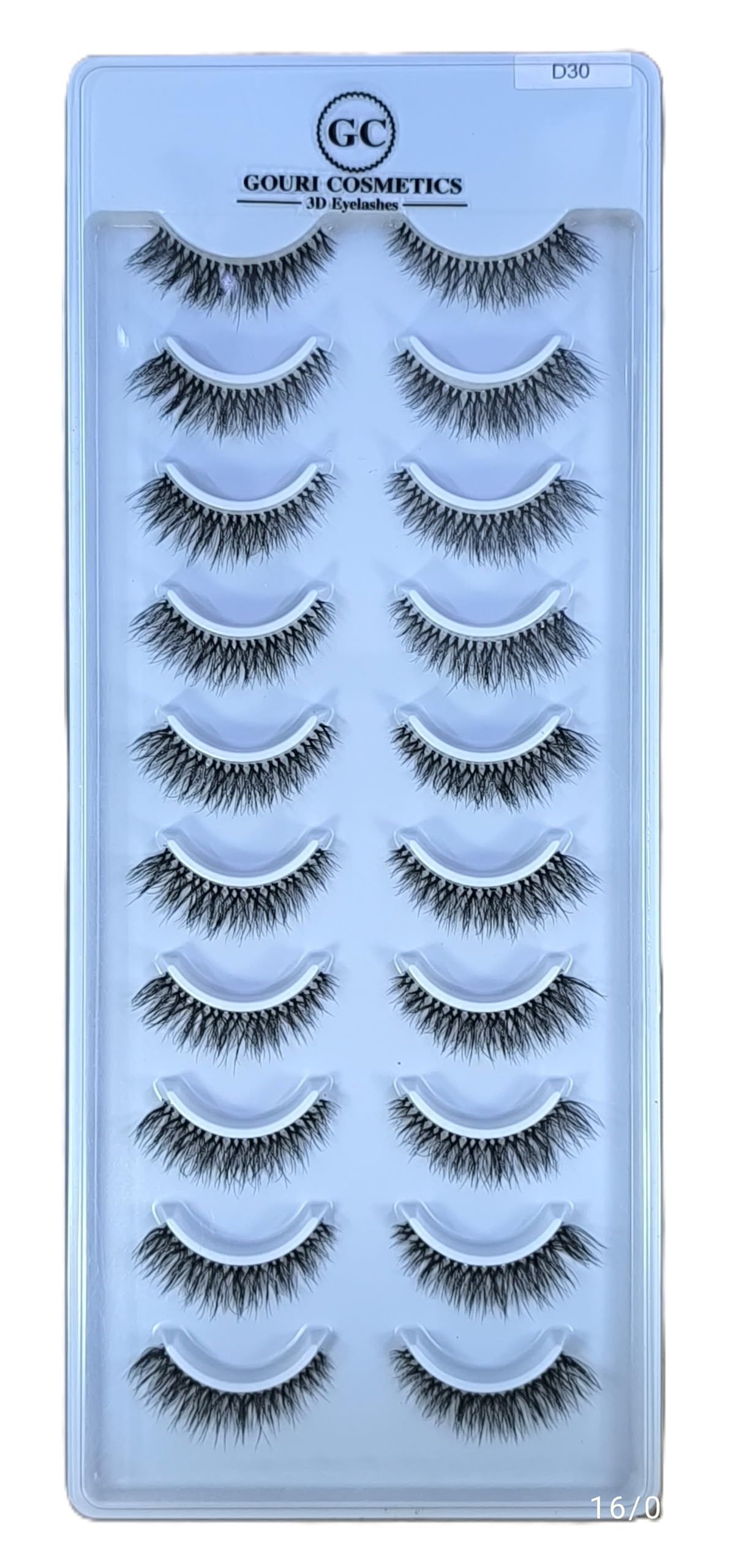 GOURI COSMETICS™ 3D FALSE EYELASHES - Transparent Band False Eyelashes for Women (GC-D30)-image-8