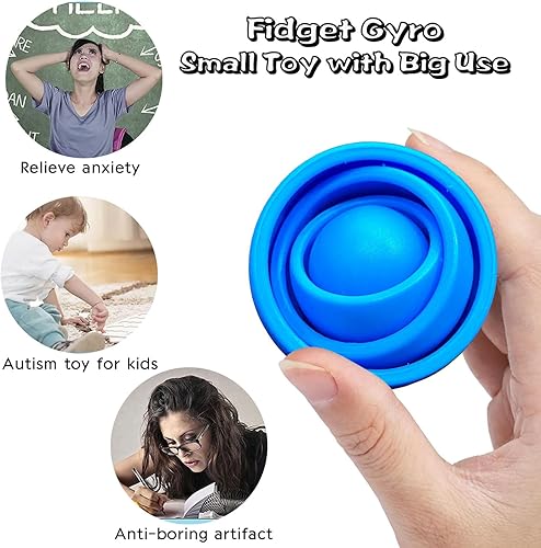Miniatura 3 de Paquete de 4 juguetes sensoriales para la ansiedad, bola giratoria 3D divertida con giro infinito, juguetes para niños y adultos, juguetes para