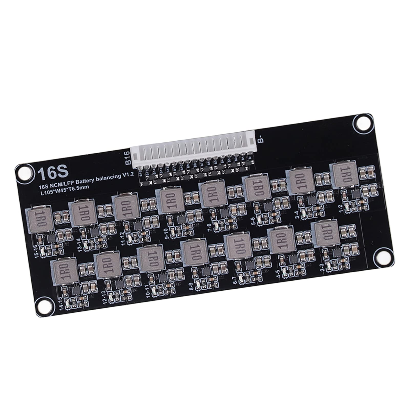 Fafeicy Aktiver Batterie-Equalizer, Induktiver Batterie-Balancer 16S 2,0–4,5 V mit Stabiler Verbindung für Ternäre Eisen-Lithium-Batterien, Stromwandler, Balanciert die Batterie Deutlich aus