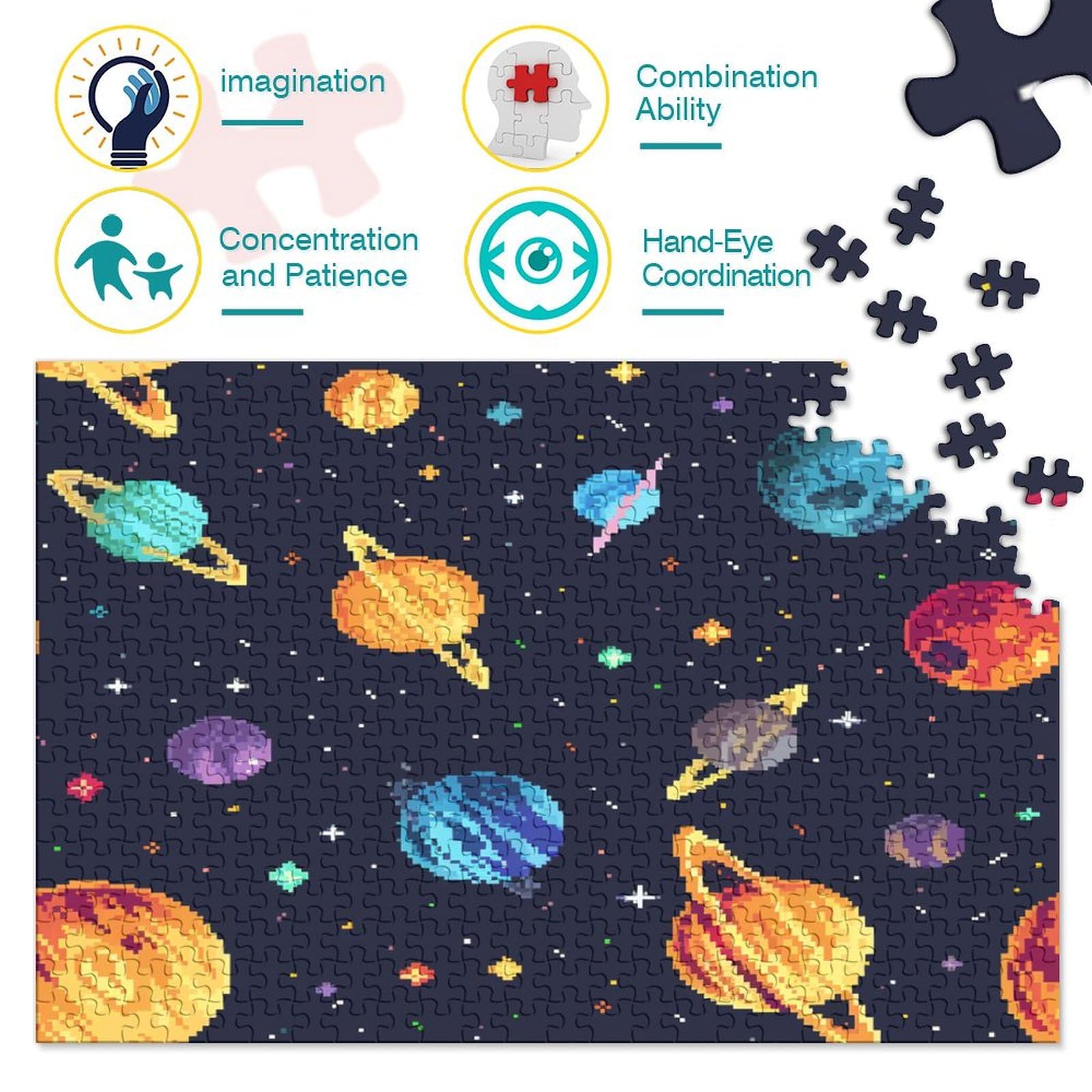 1000 Teile Puzzle 'Niedlicher Hamster In Galaxie' Für Erwachsene & Kinder Ab 12 Jahren | Größe 75x50 Cm